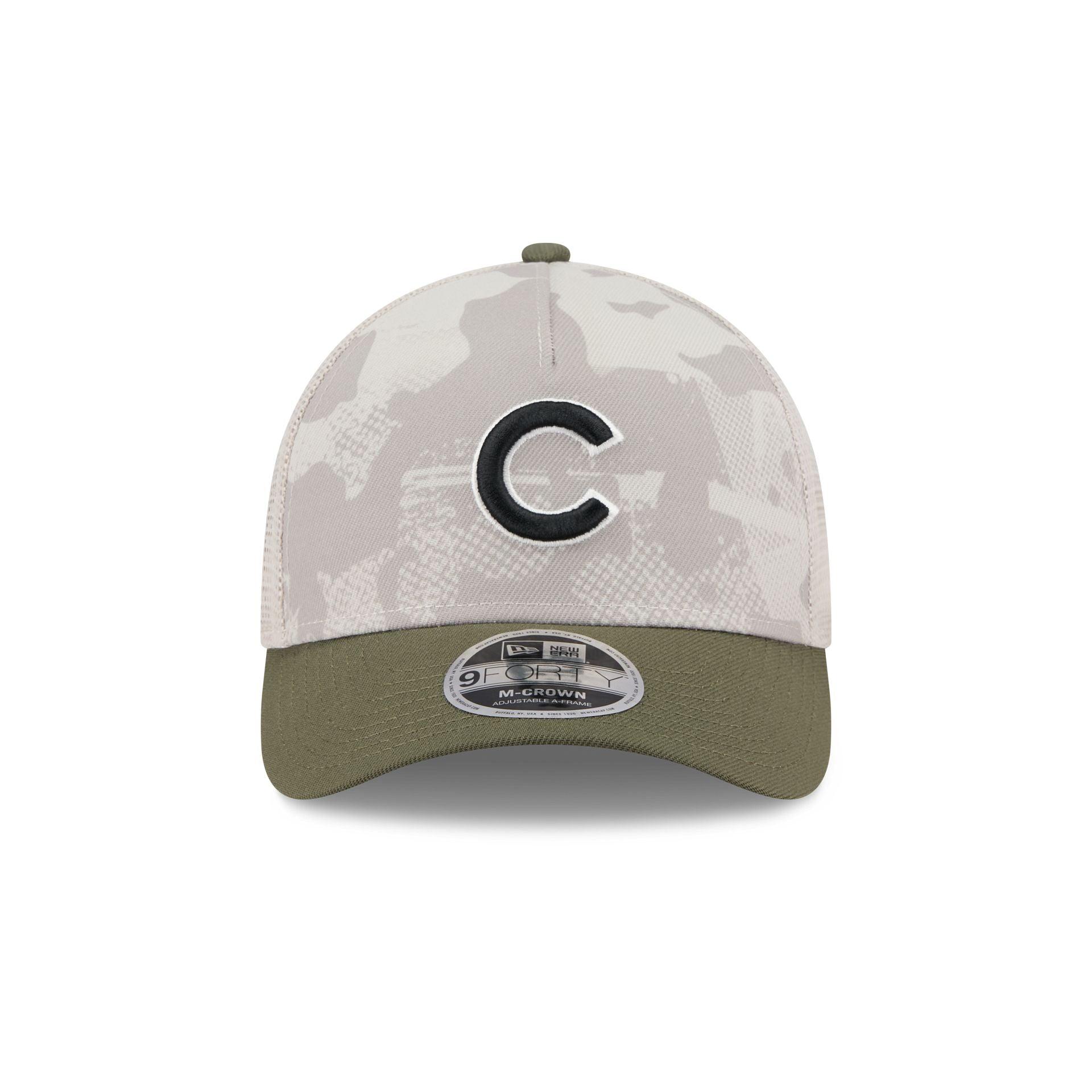 Chicago Cubs Armed Forces Day 2025 9FORTY M-Crown A-Frame Trucker Hat Male Product Image