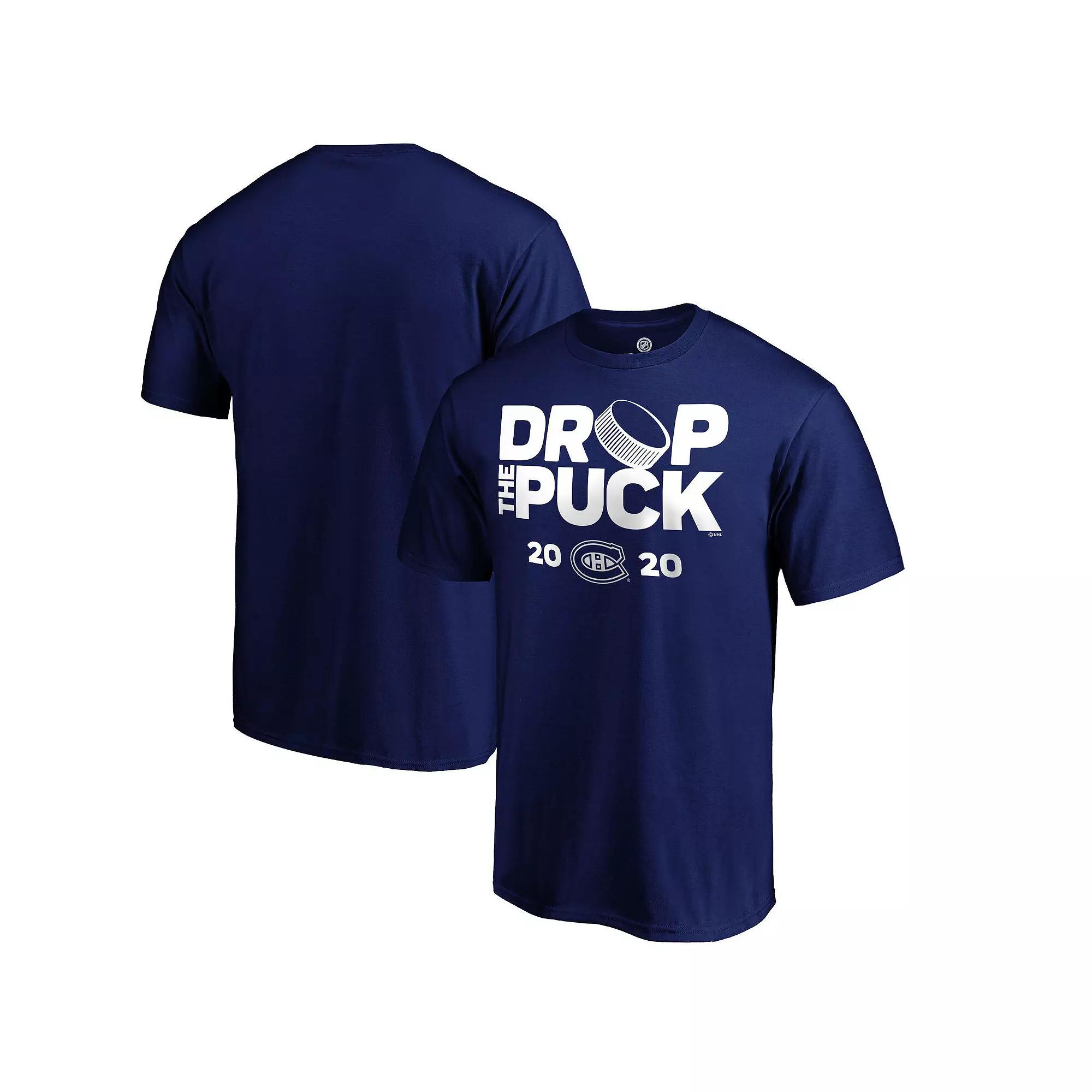 Men's Fanatics Blue Montreal Canadiens Drop the Puck T-Shirt, Size: 2XL, Cnd Blue Product Image