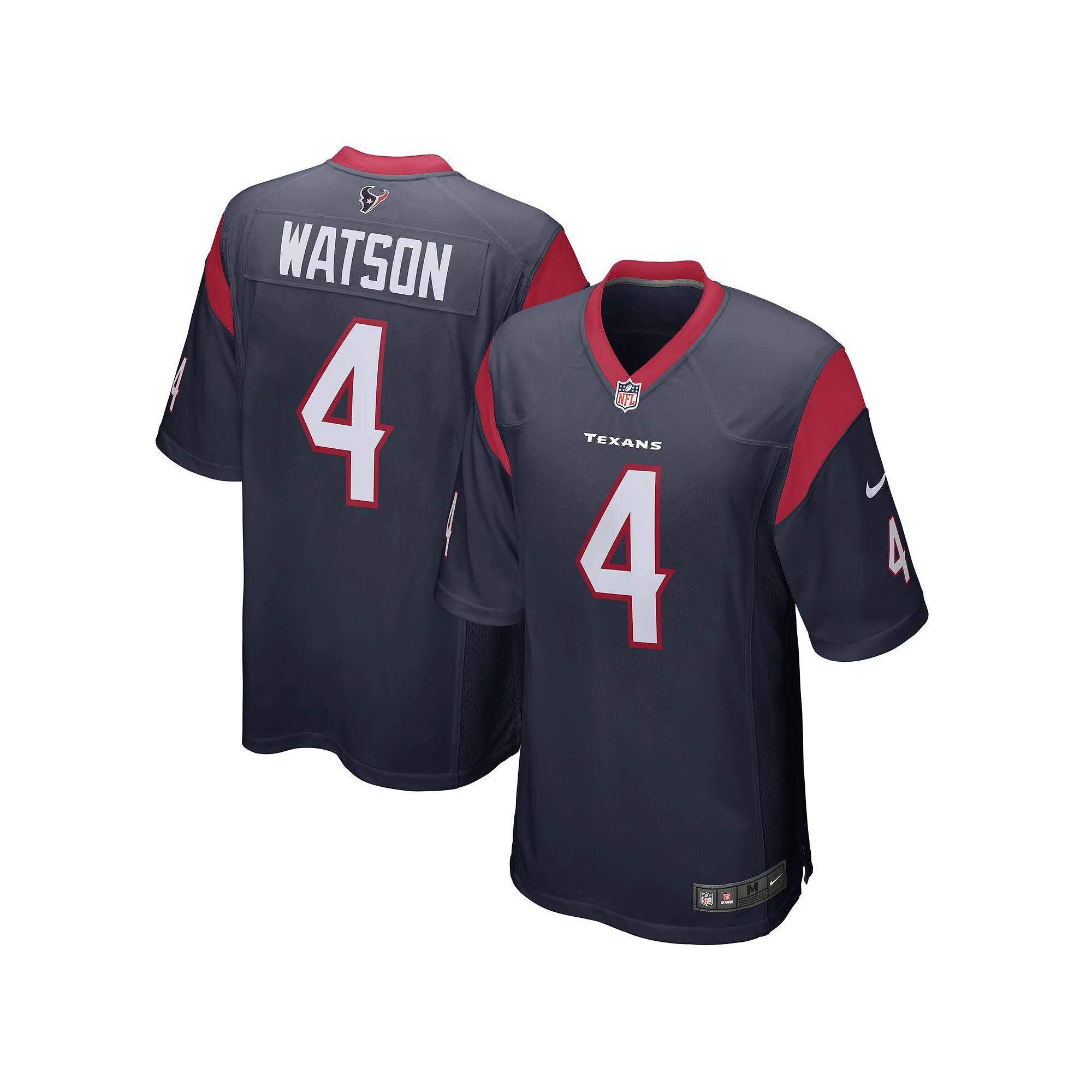 Men's Nike Deshaun Watson Navy Houston Texans Game Jersey, Size: 3XL, Blue Product Image