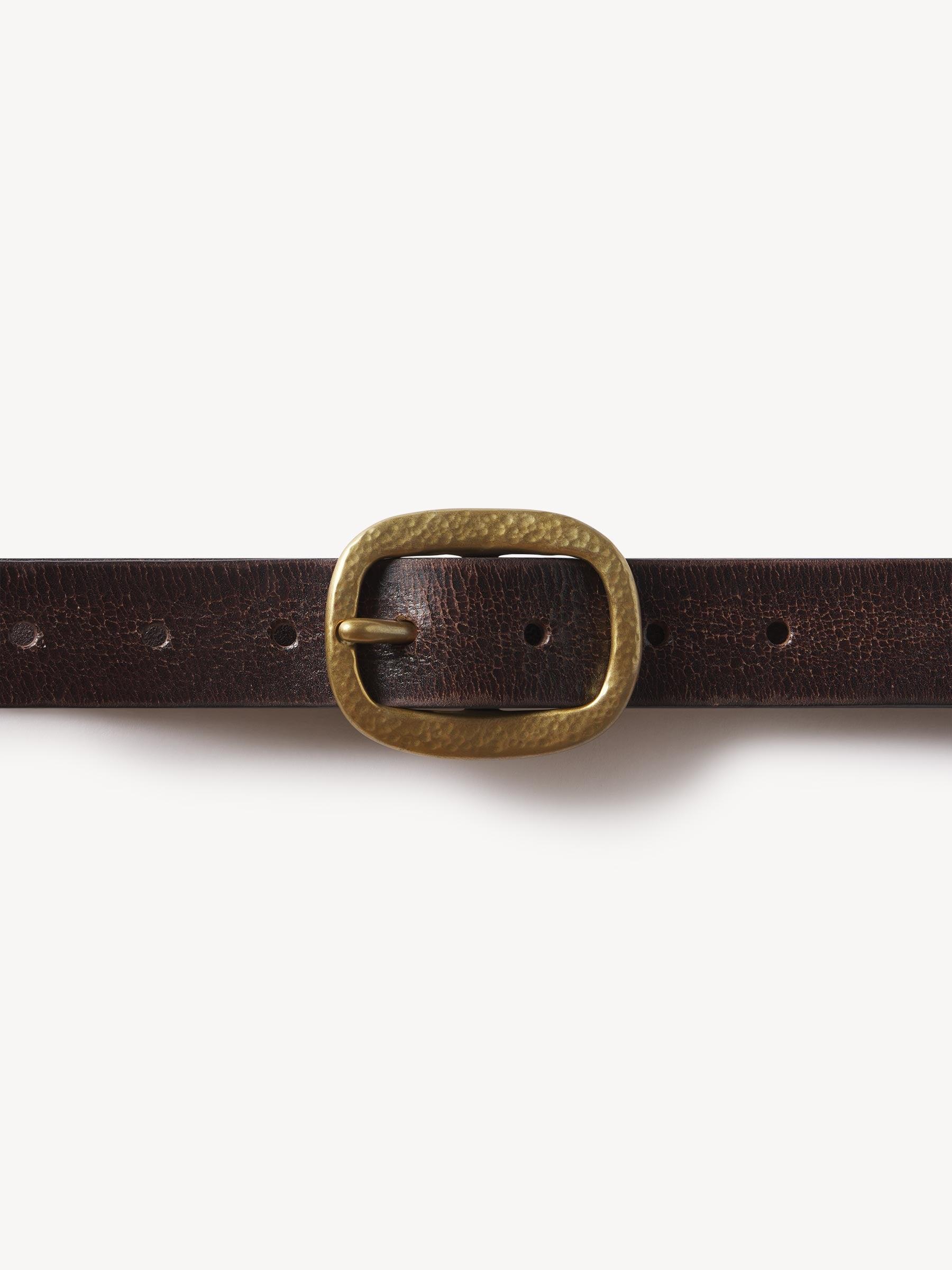 Brown Worn Leather Blacksmith Belt - Buck Mason- Modern American Classics Product Image