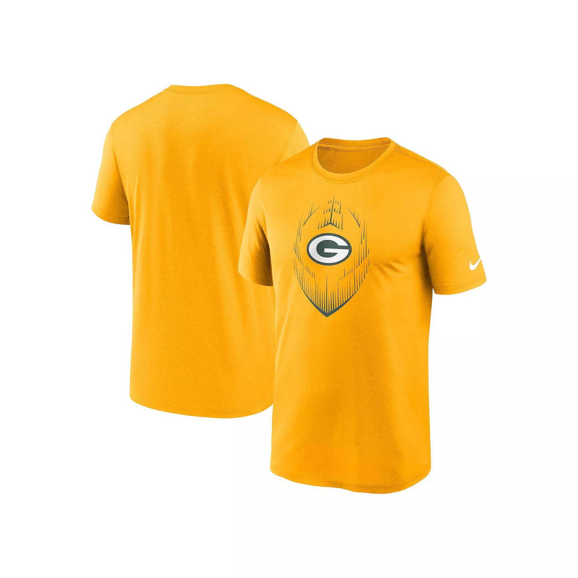 Men's Nike Gold Green Bay Packers Primetime Legend Icon Performance T-Shirt,  Product Image