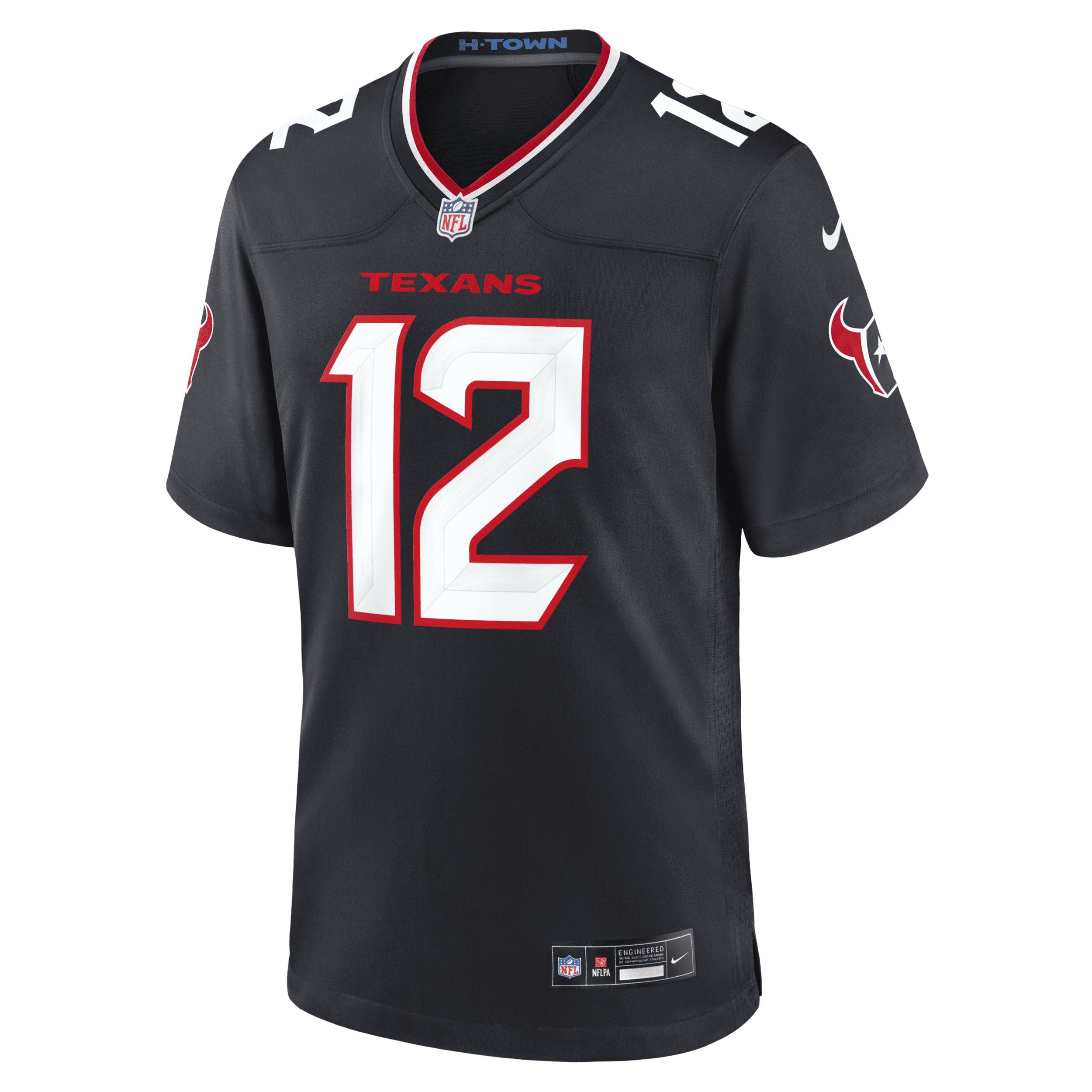 Nico Collins Houston Texans Nike Mens NFL Game Football Jersey | 67NM0B9F9HF-D1F Product Image