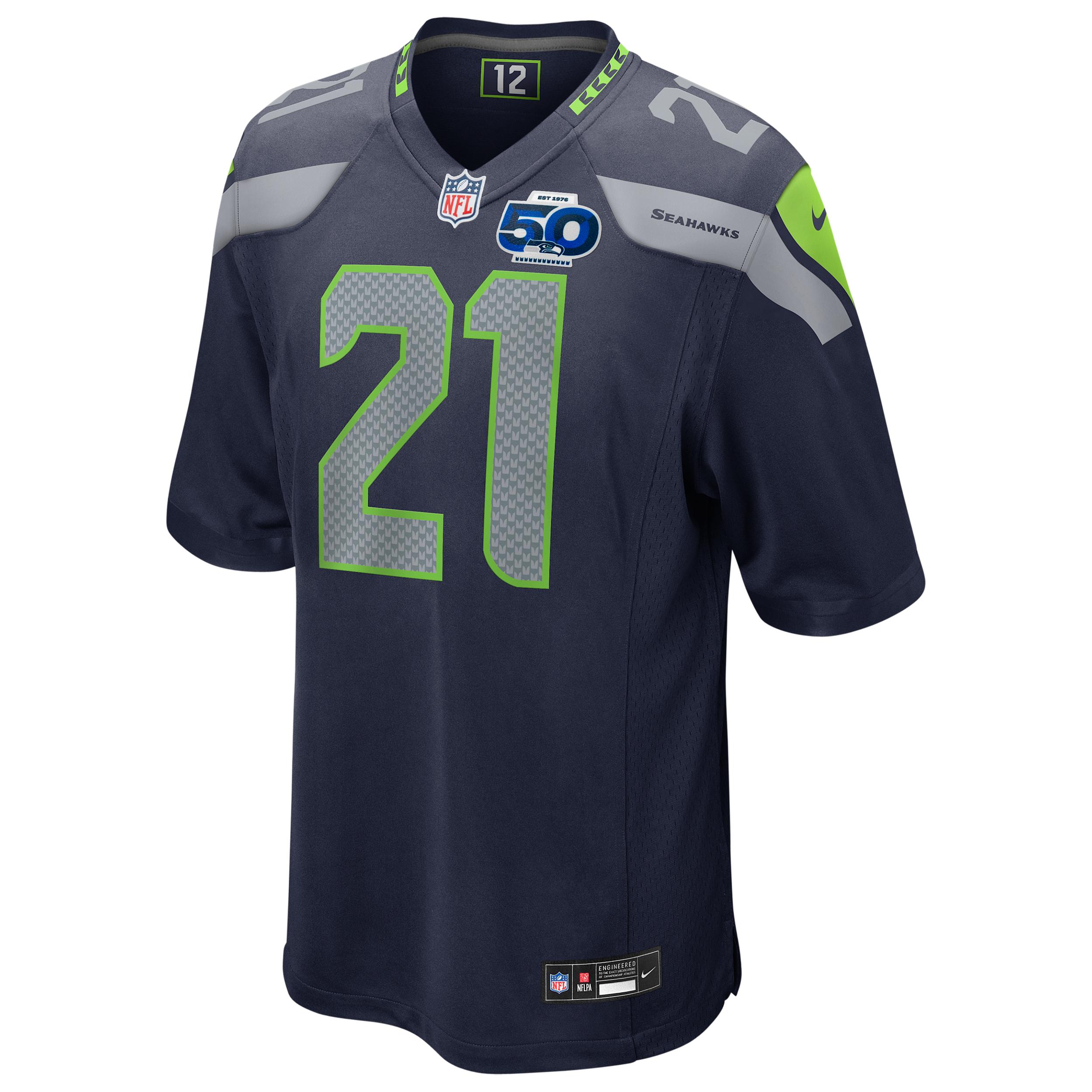 Devon Witherspoon Seattle Seahawks 50th Anniversary Nike Mens NFL Game Jersey | 67NMSSGH78F-697 Product Image