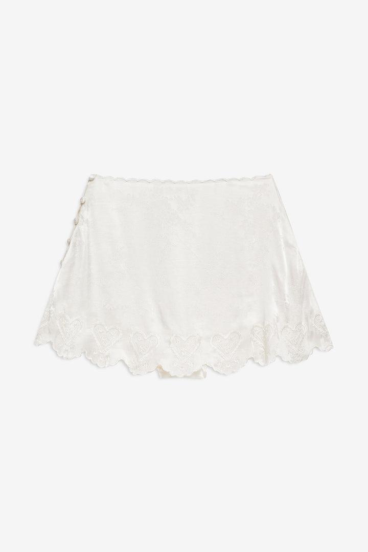 Locked Hearts Skort — White Product Image