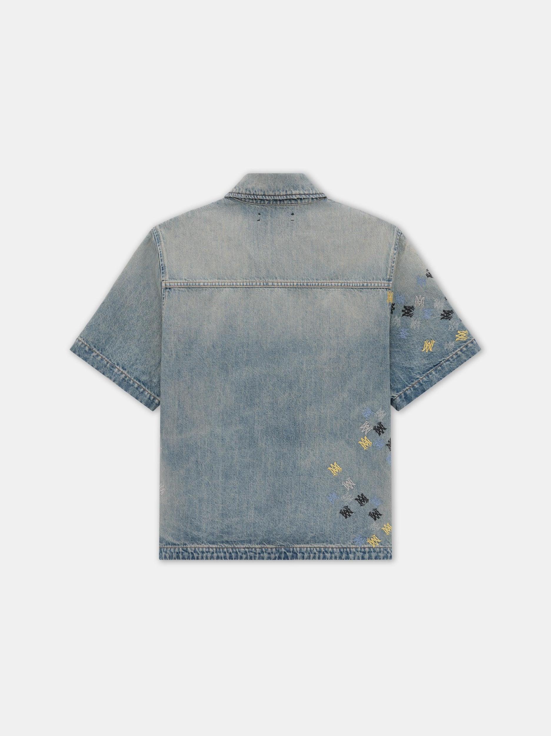 MA QUAD EMBROIDERED SHIRT - Antique Indigo Male Product Image