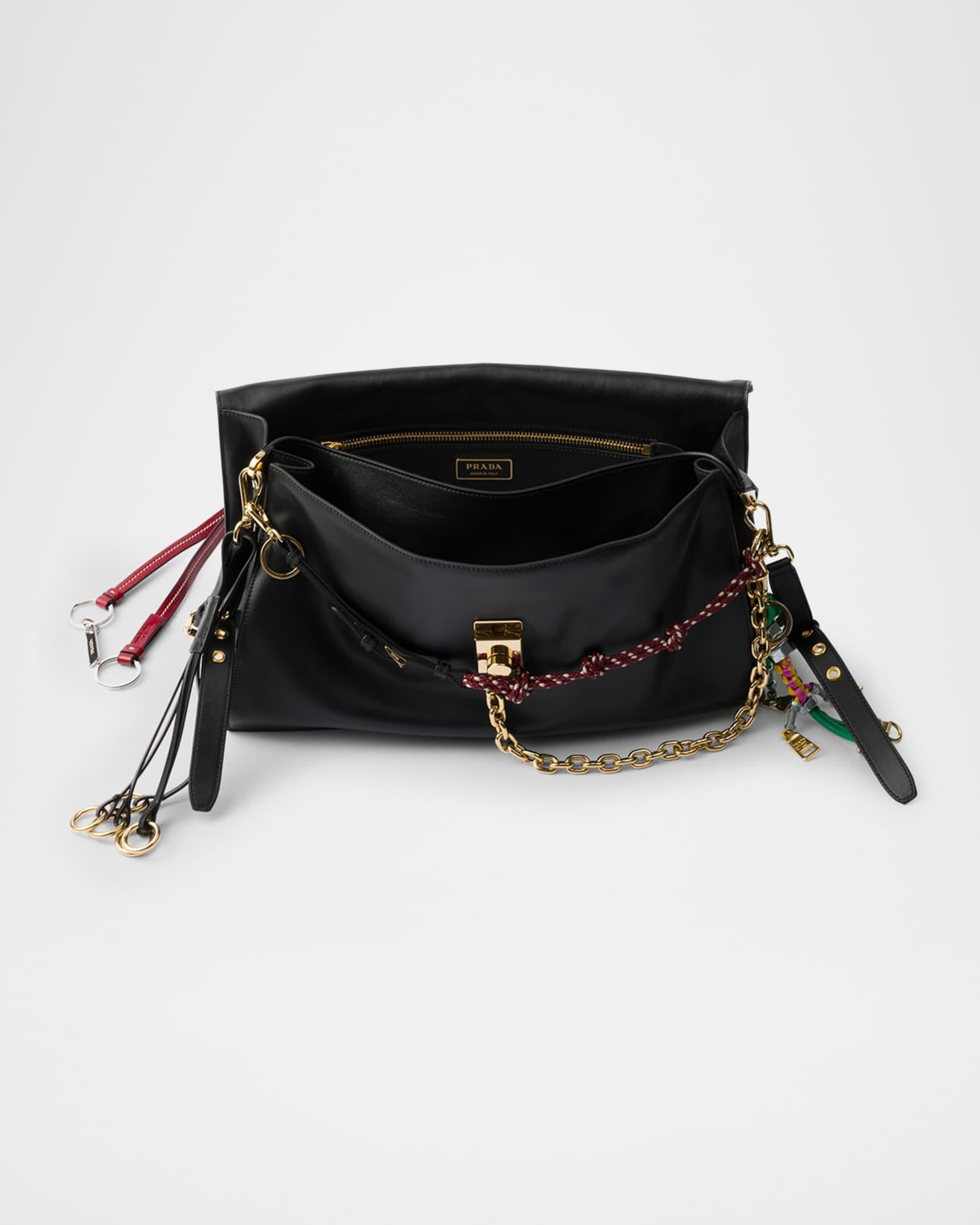 Soft Sound Large Leather Shoulder Bag with Charms Product Image