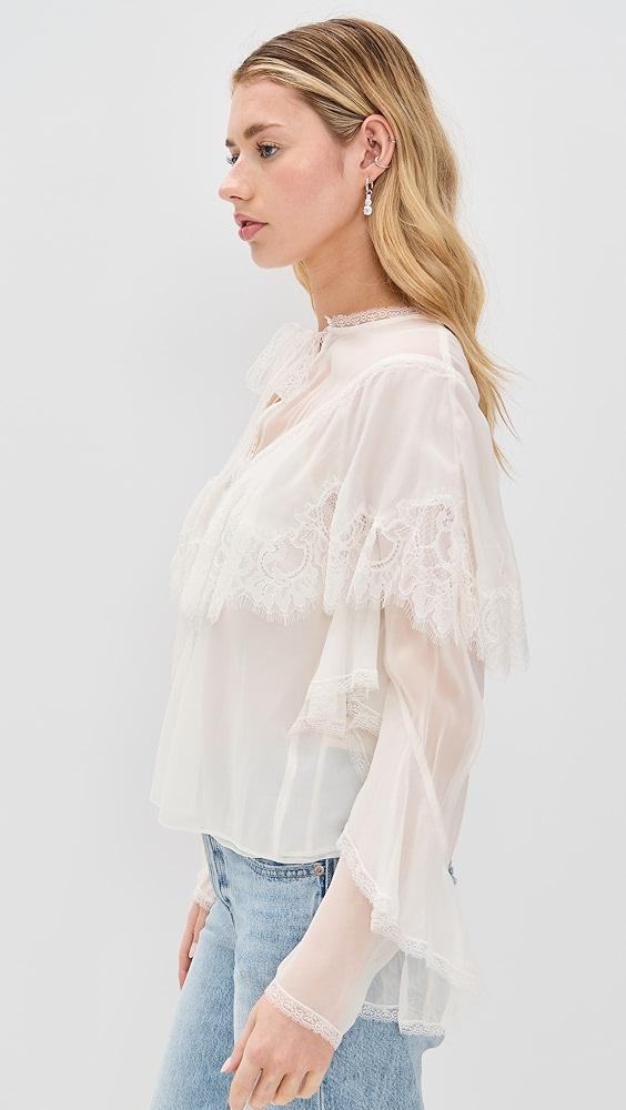 LoveShackFancy Afton Blouse | Shopbop Product Image