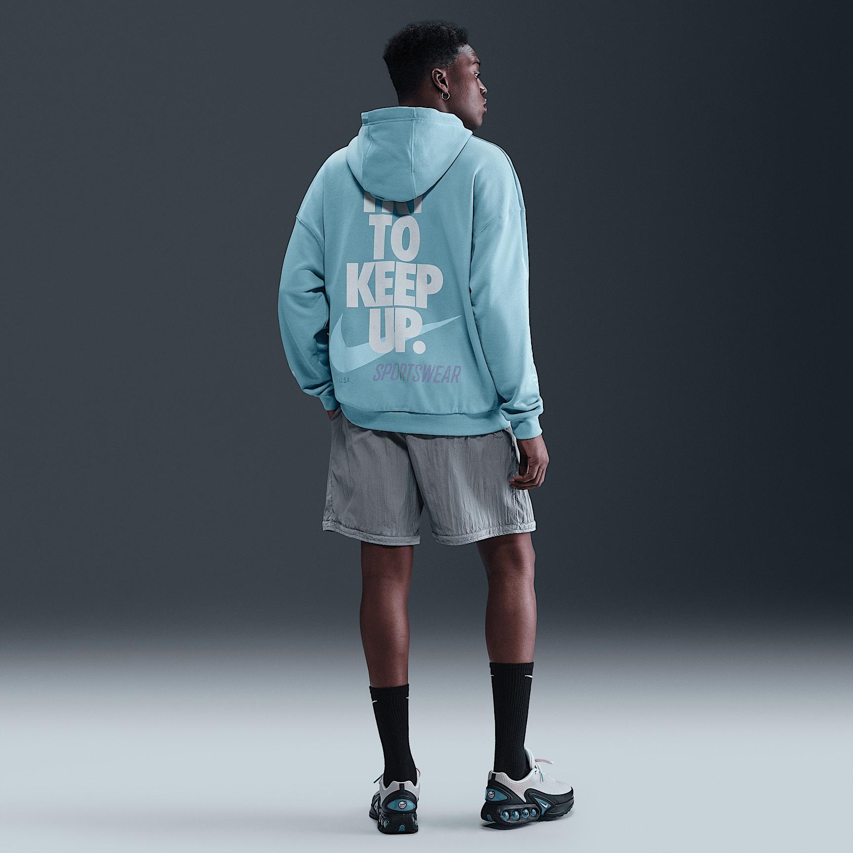 Nike Mens Club Oversized French Terry Pullover Hoodie | IB8257-464 Product Image
