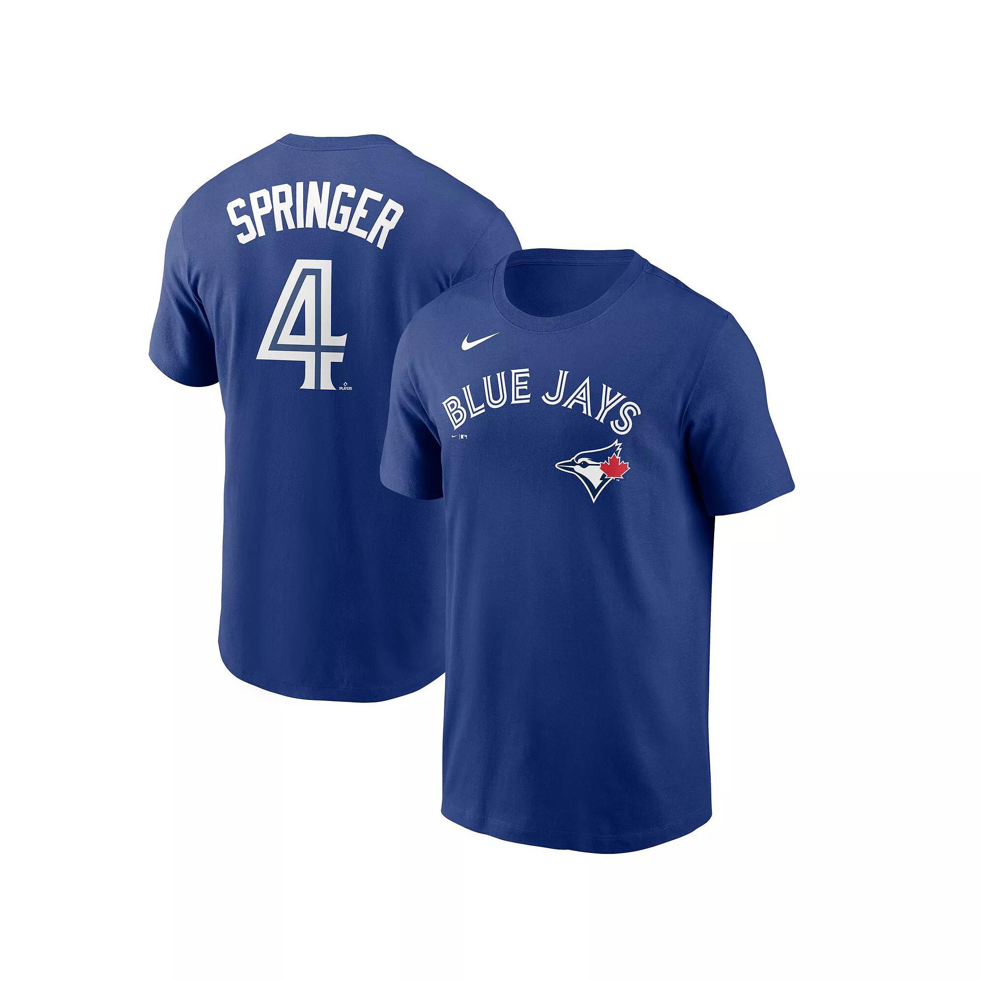 Men's Nike George Springer Royal Toronto Blue Jays Name & Number T-Shirt, Size: XL, Jay Blue Product Image