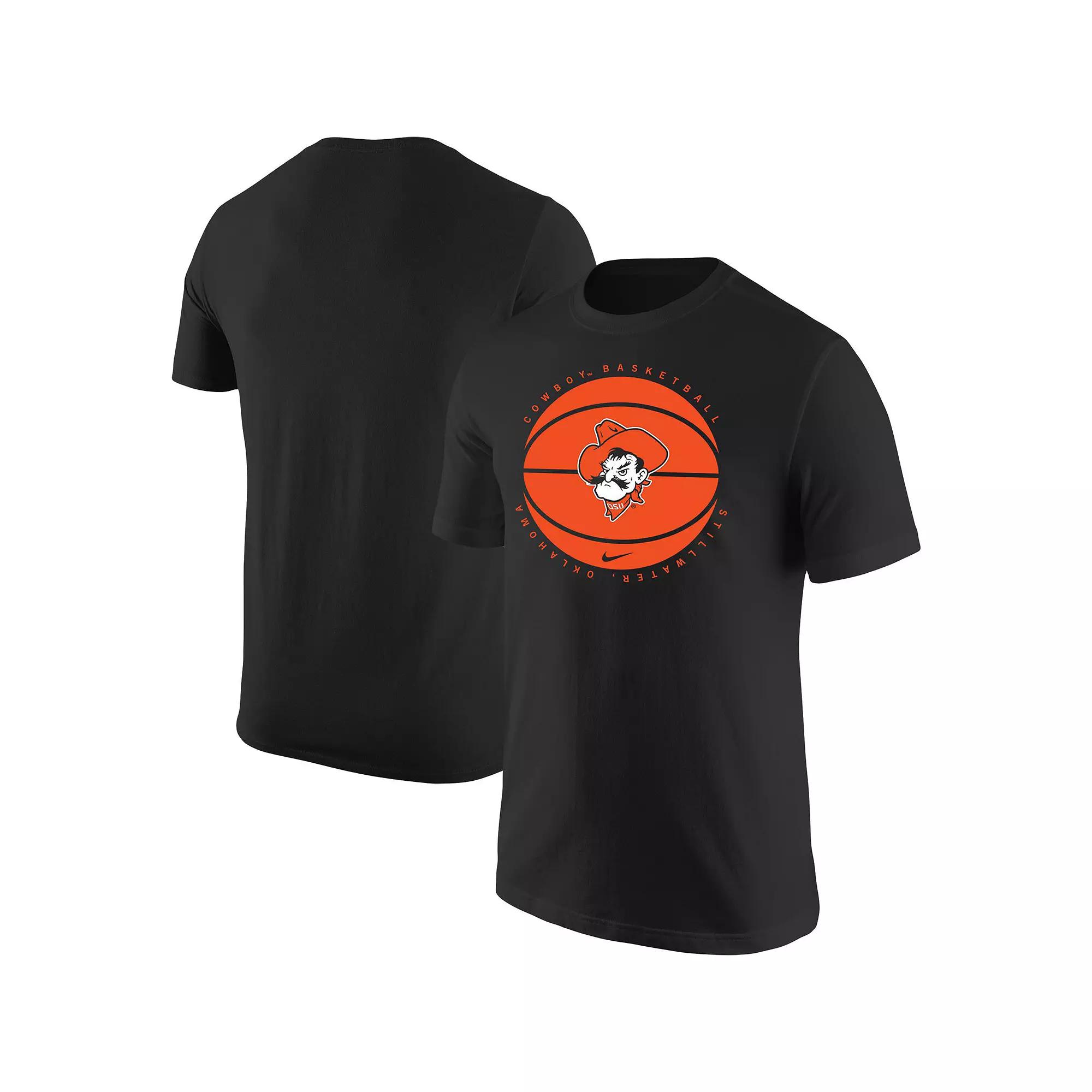 Men's Nike Black Oklahoma State Cowboys Basketball Logo T-Shirt,  Product Image