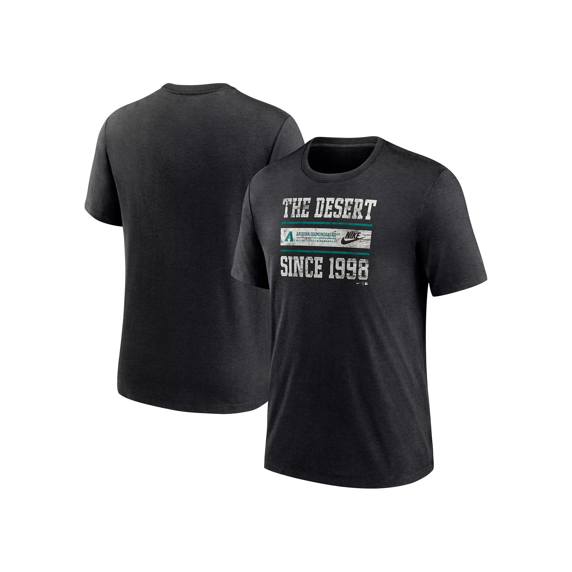 Men's Nike Black Arizona Cardinals Overlap Lockup Tri-Blend T-Shirt,  Product Image