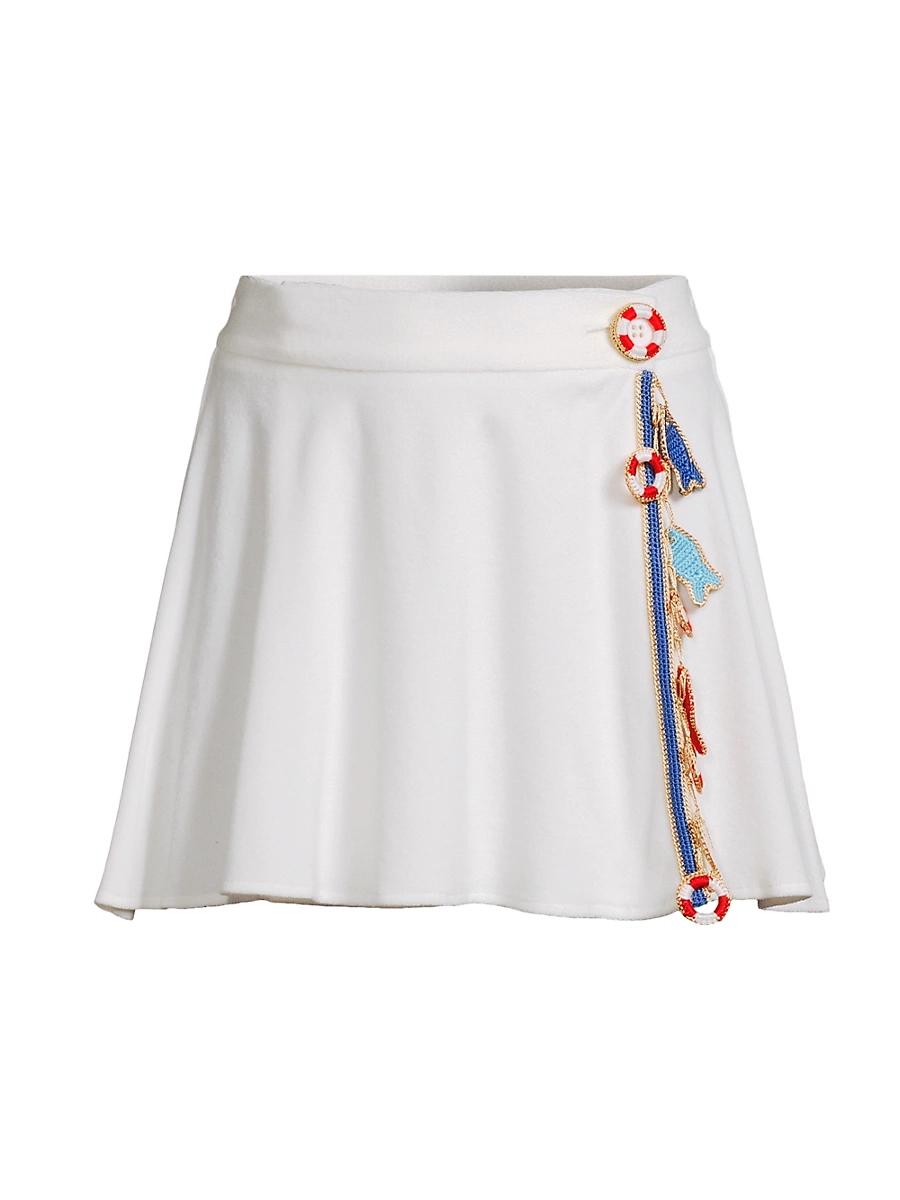 Womens Ginger French-Terry Charm Wrap Miniskirt Product Image