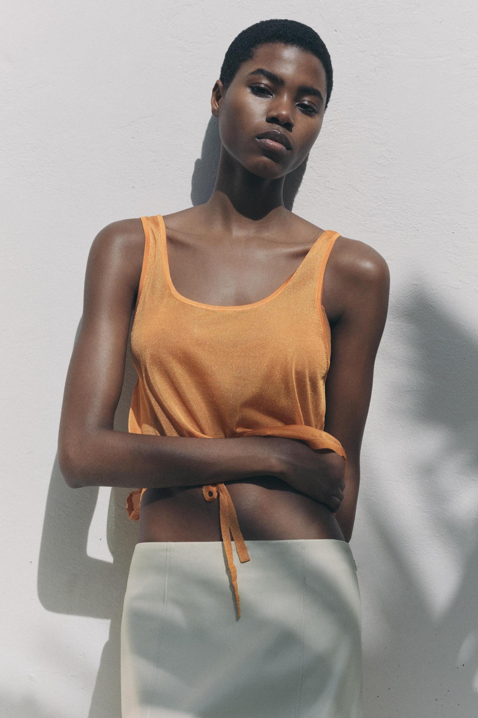 TOP WITH RUCHED STRAPS Product Image