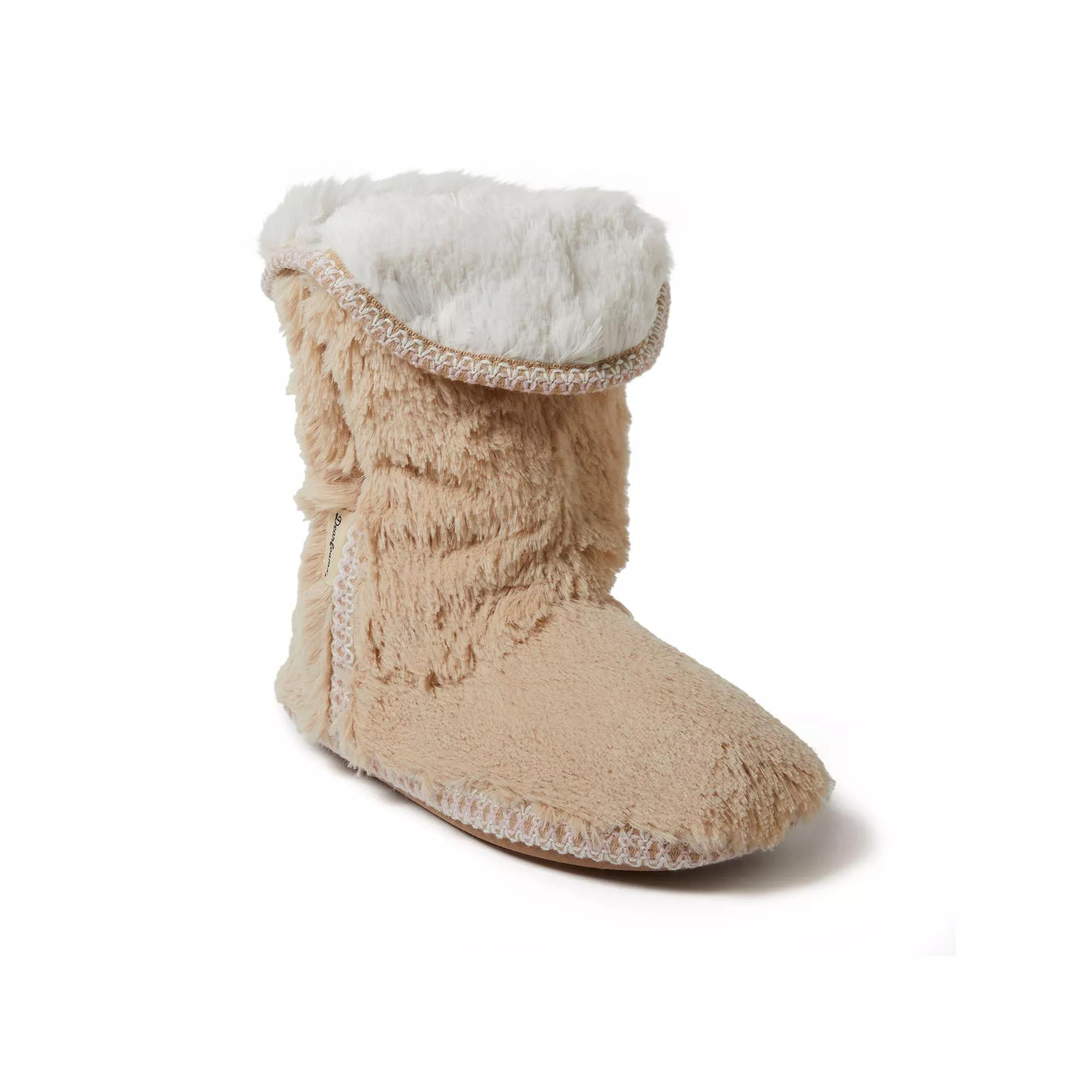 Dearfoams Faux Fur Fold-Down Women's Slippers,  Product Image