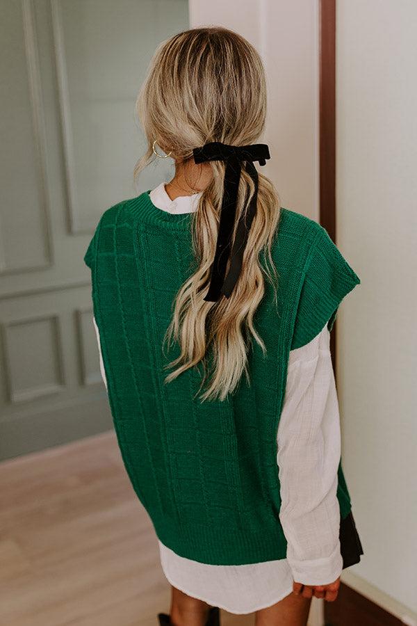 Venice Vision Sweater Top In Hunter Green Product Image