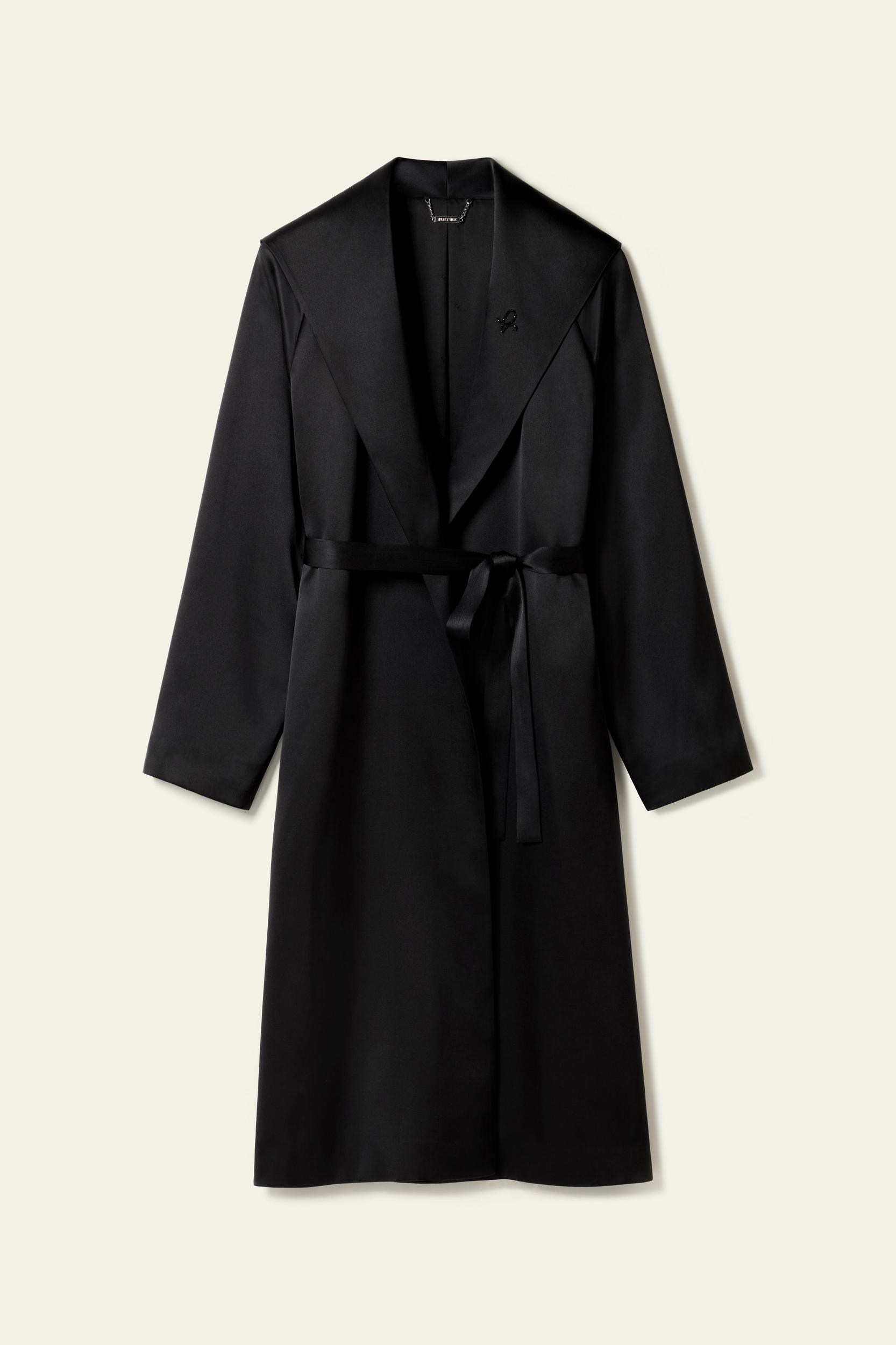 Double-Faced Silk Satin Coat Product Image