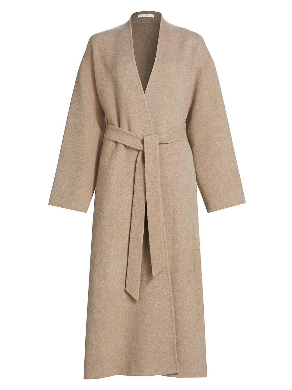 Womens Double Wrap Belted Coat Product Image