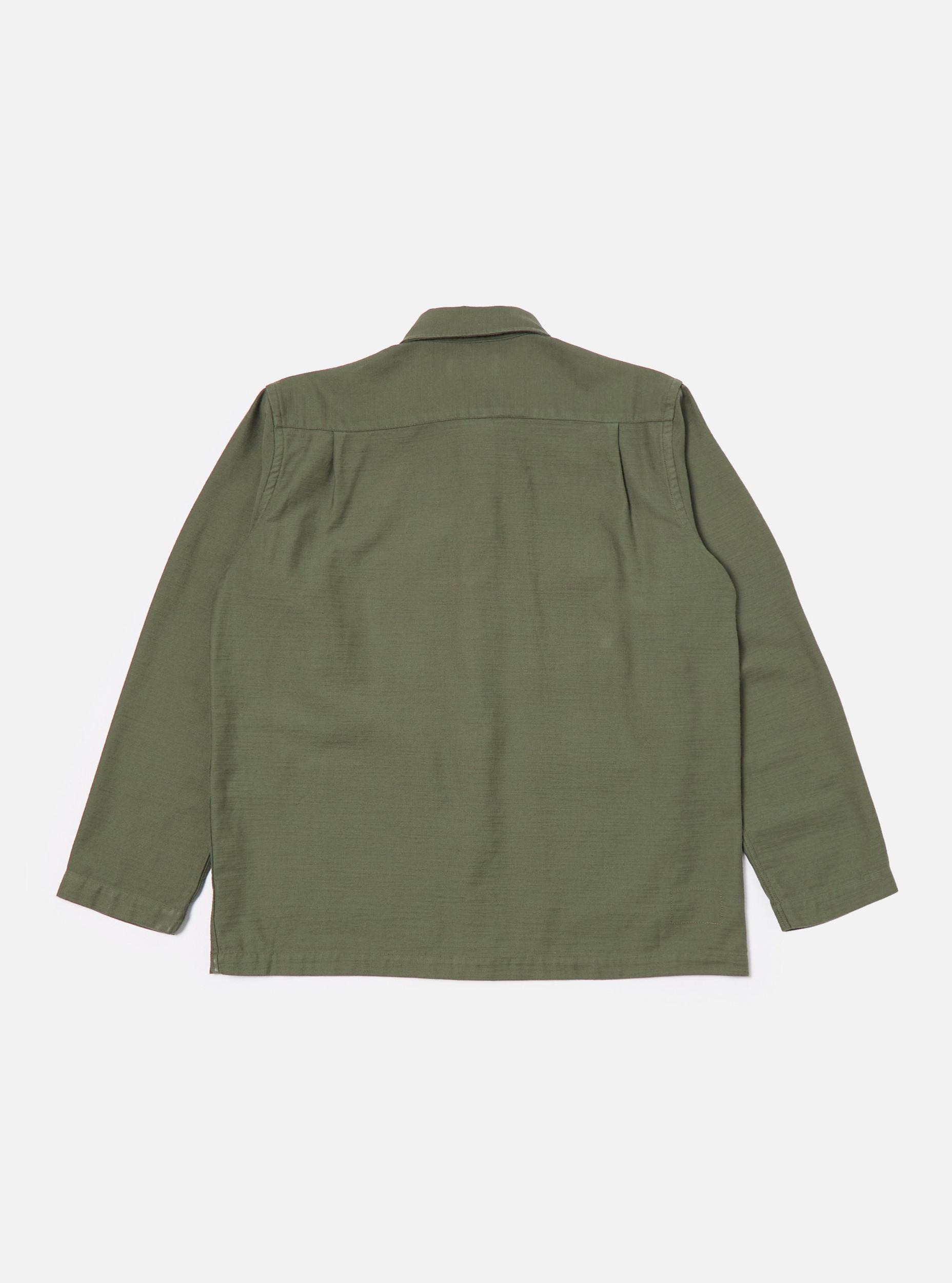 Olive Slub Sateen Dockside Jacket Product Image