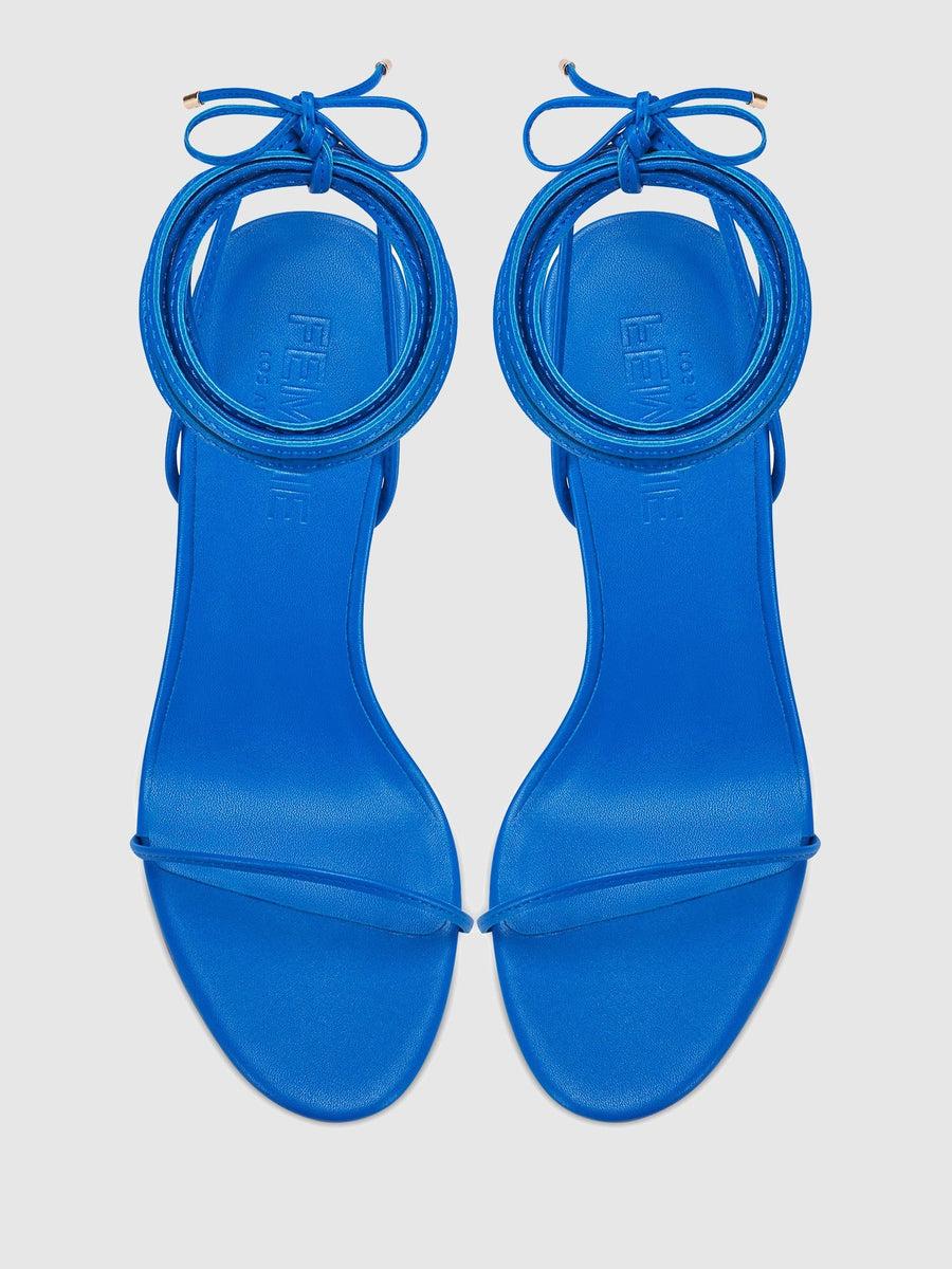 3.0 Barely There Lace Up Heel- Cobalt Product Image