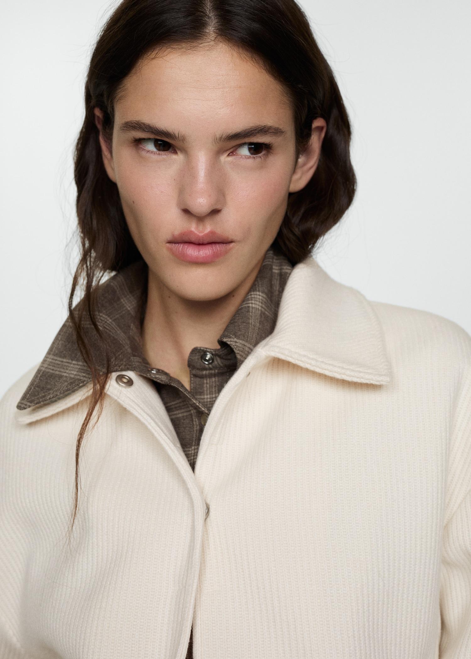 Pocket knit jacket - Women | MANGO USA Product Image