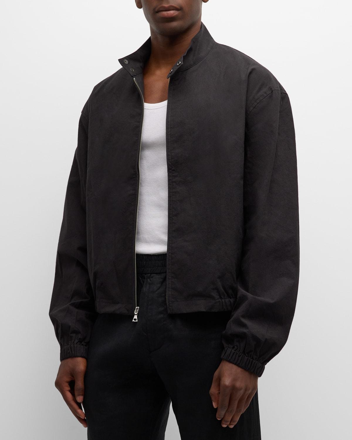 Mens Solid Harrington Jacket Product Image