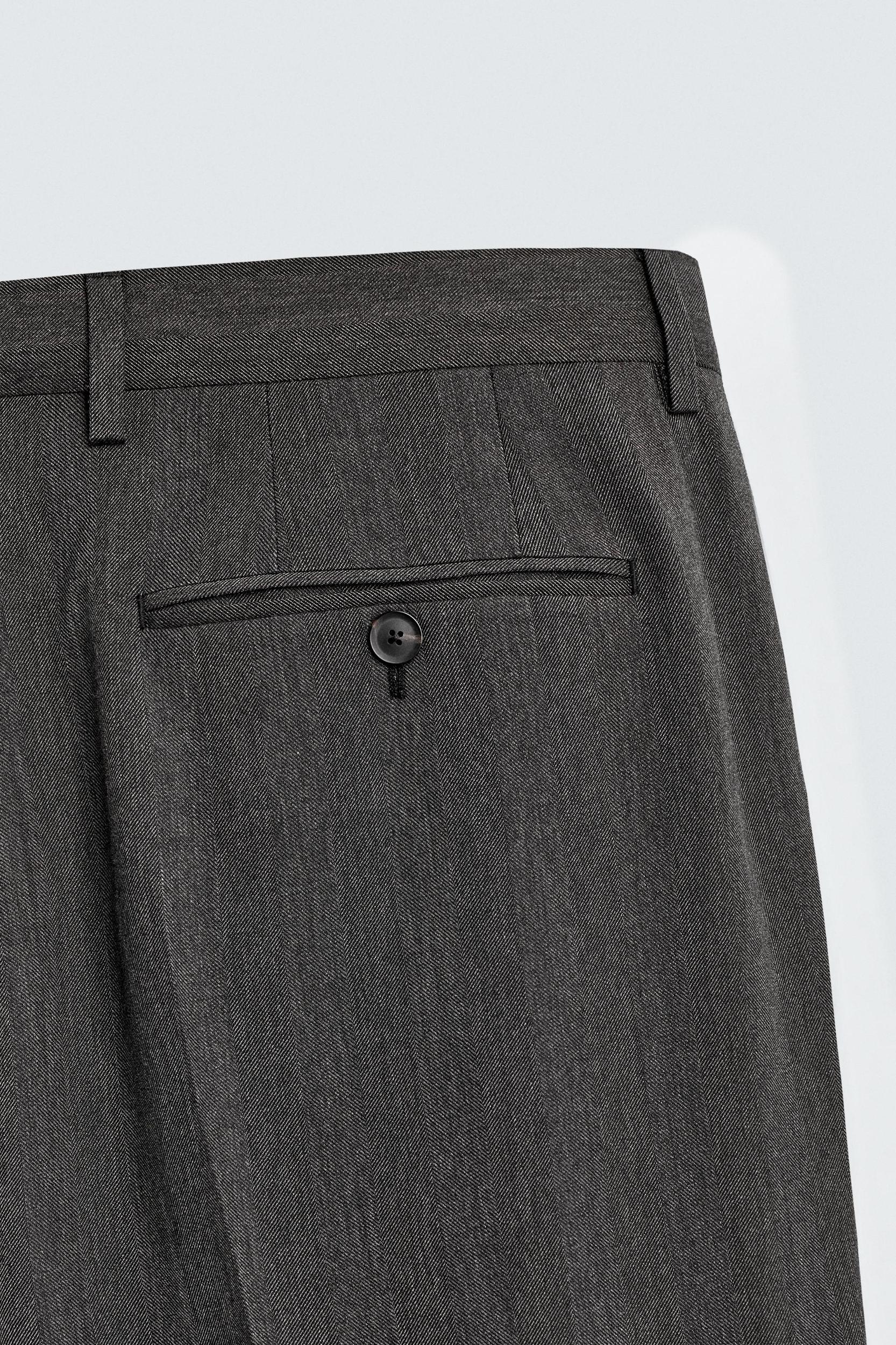 HERRINGBONE SUIT PANTS Product Image