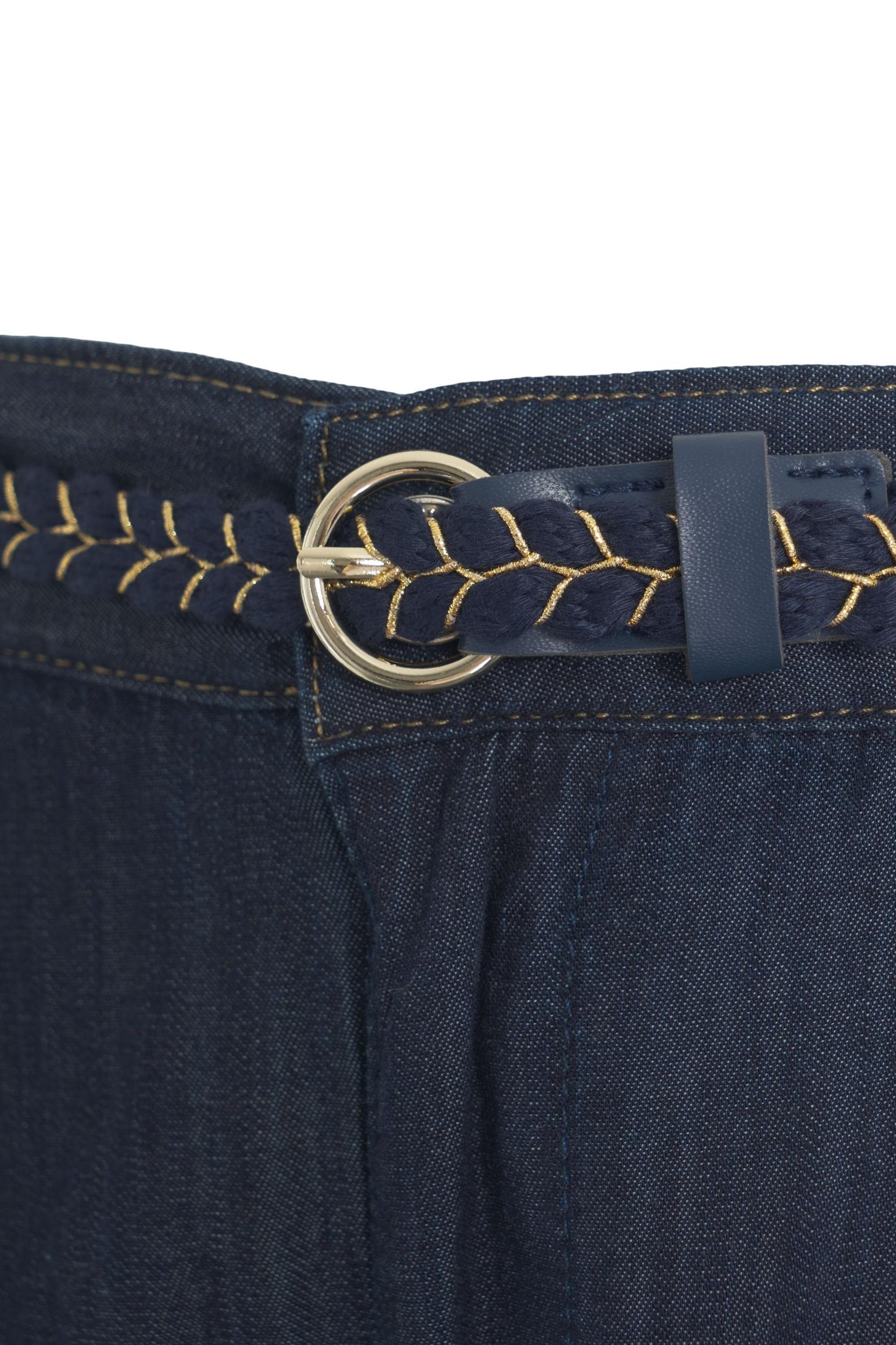 Flared pants with belt Product Image