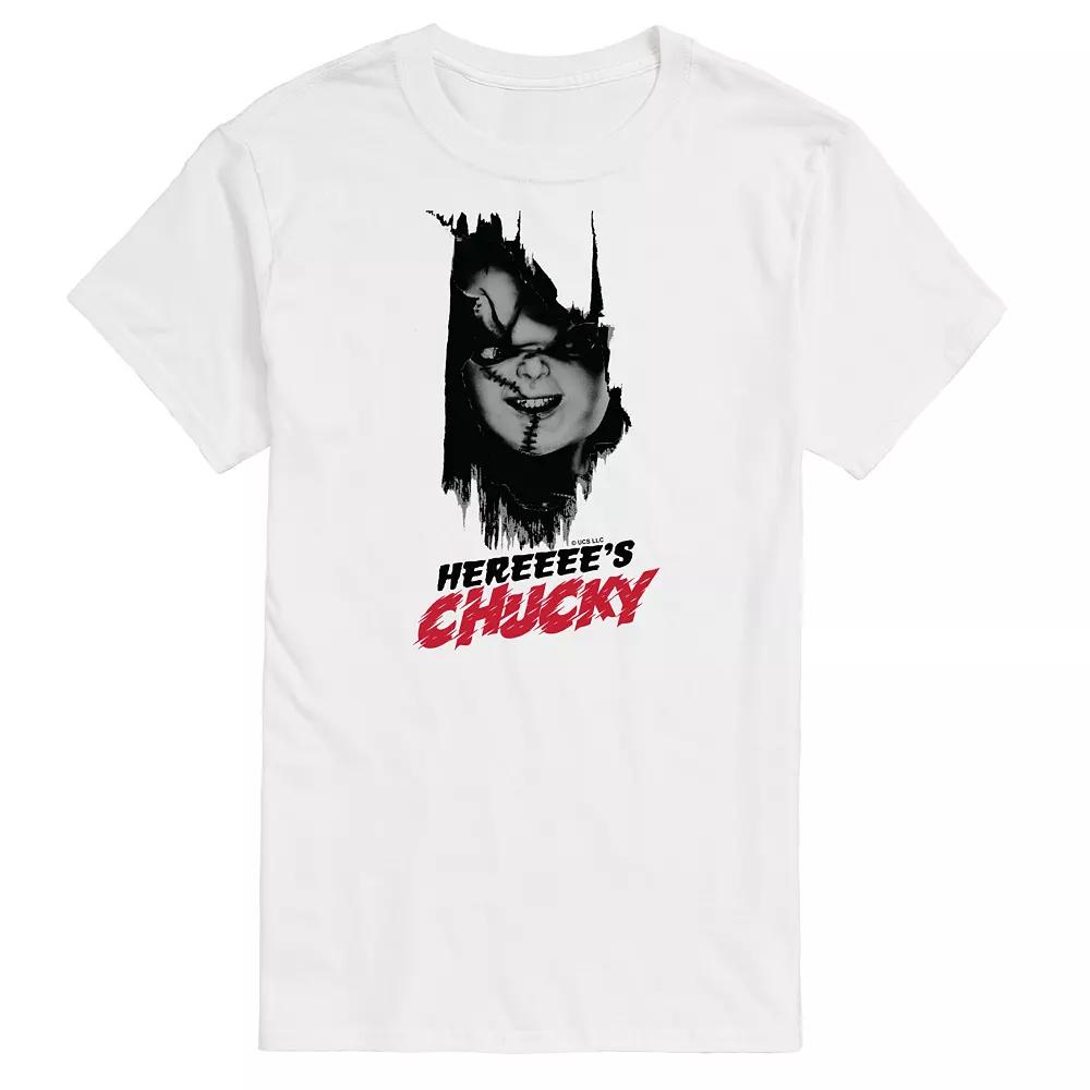 Big & Tall Chucky Heres Chucky Graphic Tee, Men's,  Product Image