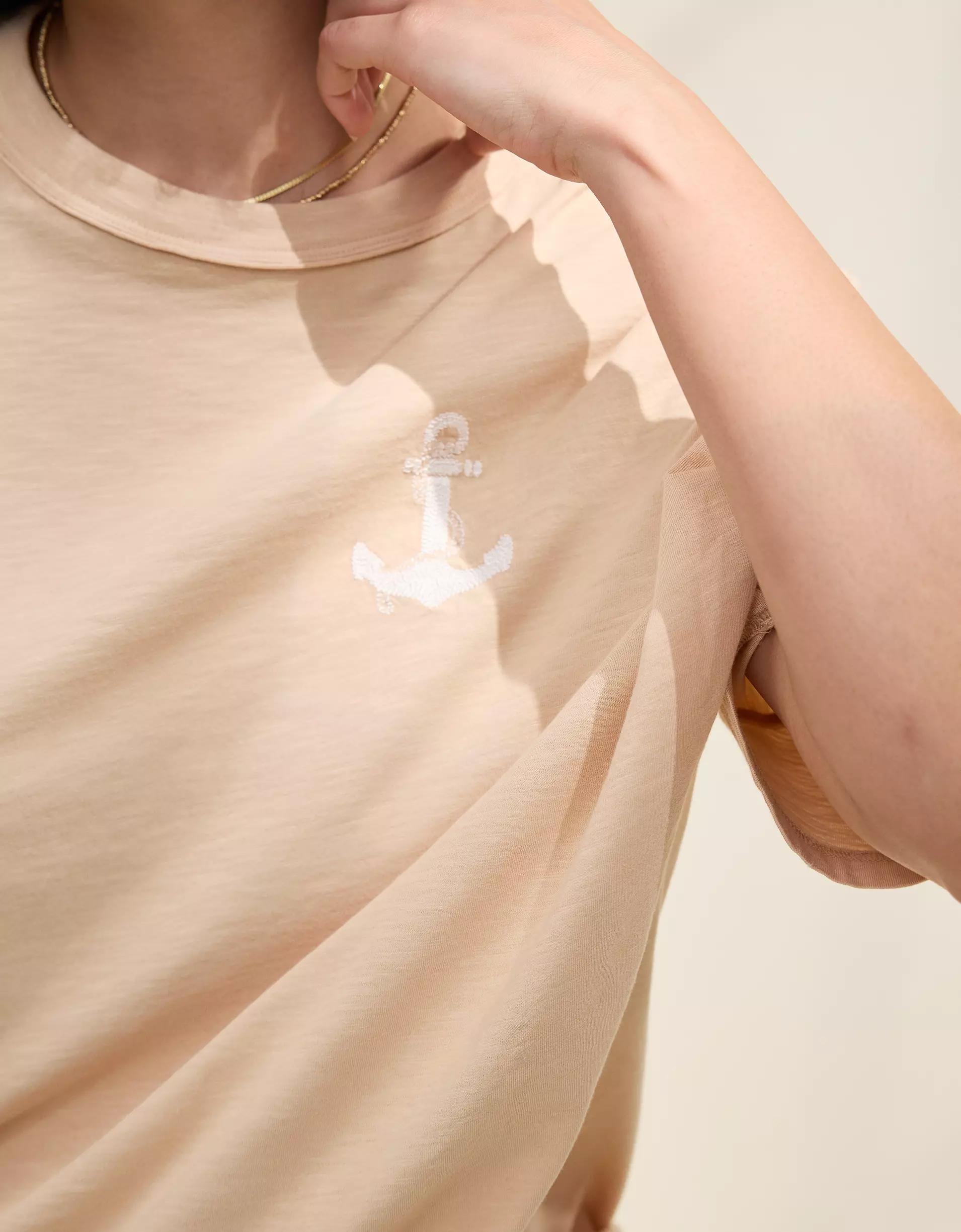 Aerie Oversized Crew Boyfriend T-Shirt Product Image