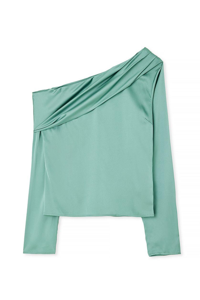 Draped One Shoulder Shirt Product Image
