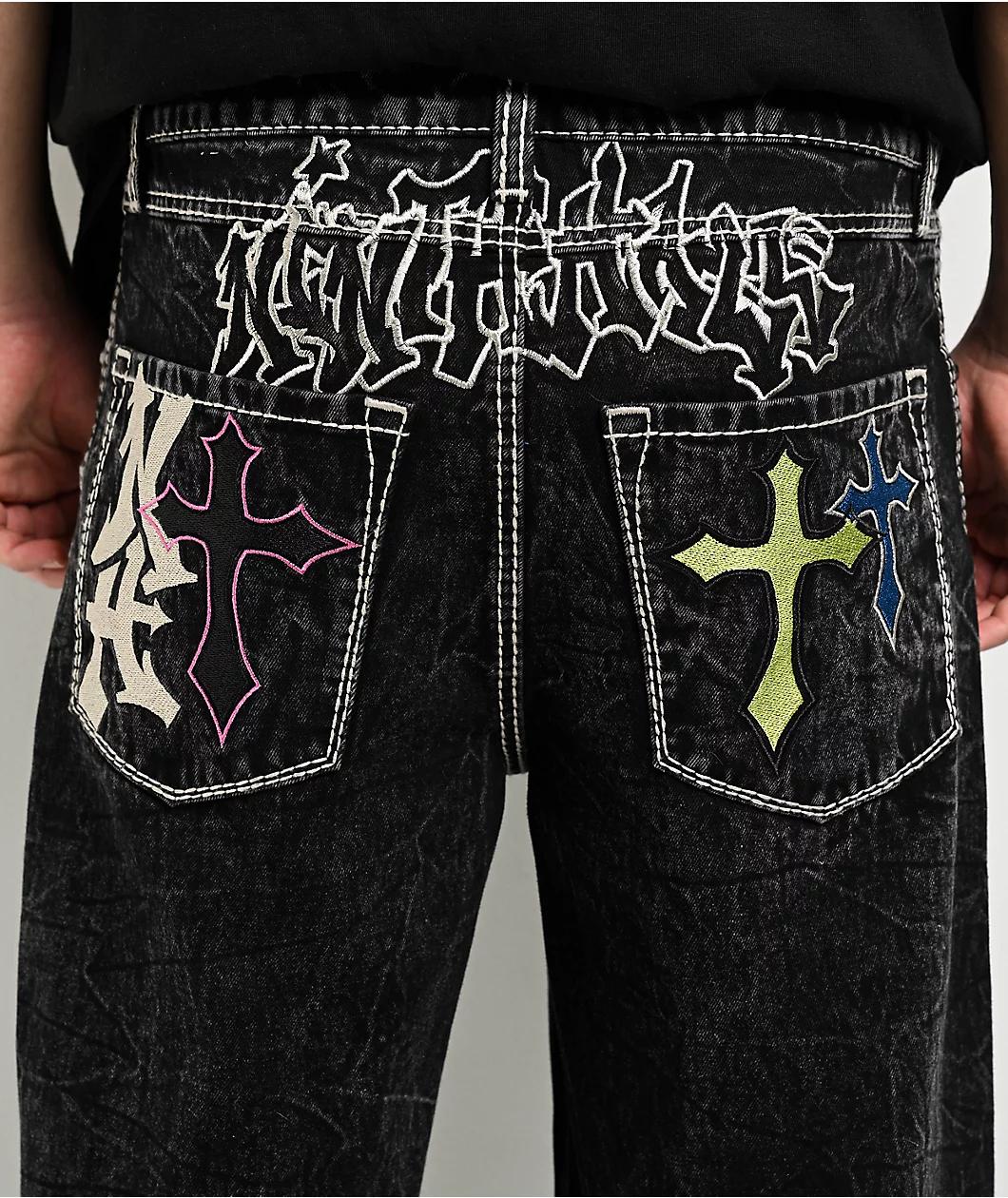 Ninth Hall Ambush Black 3D Cargo Pants Product Image