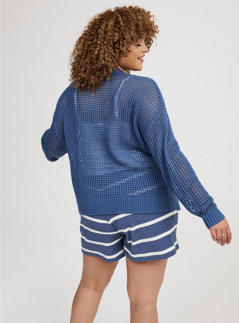 Open Stitch Cardigan Sweater Product Image