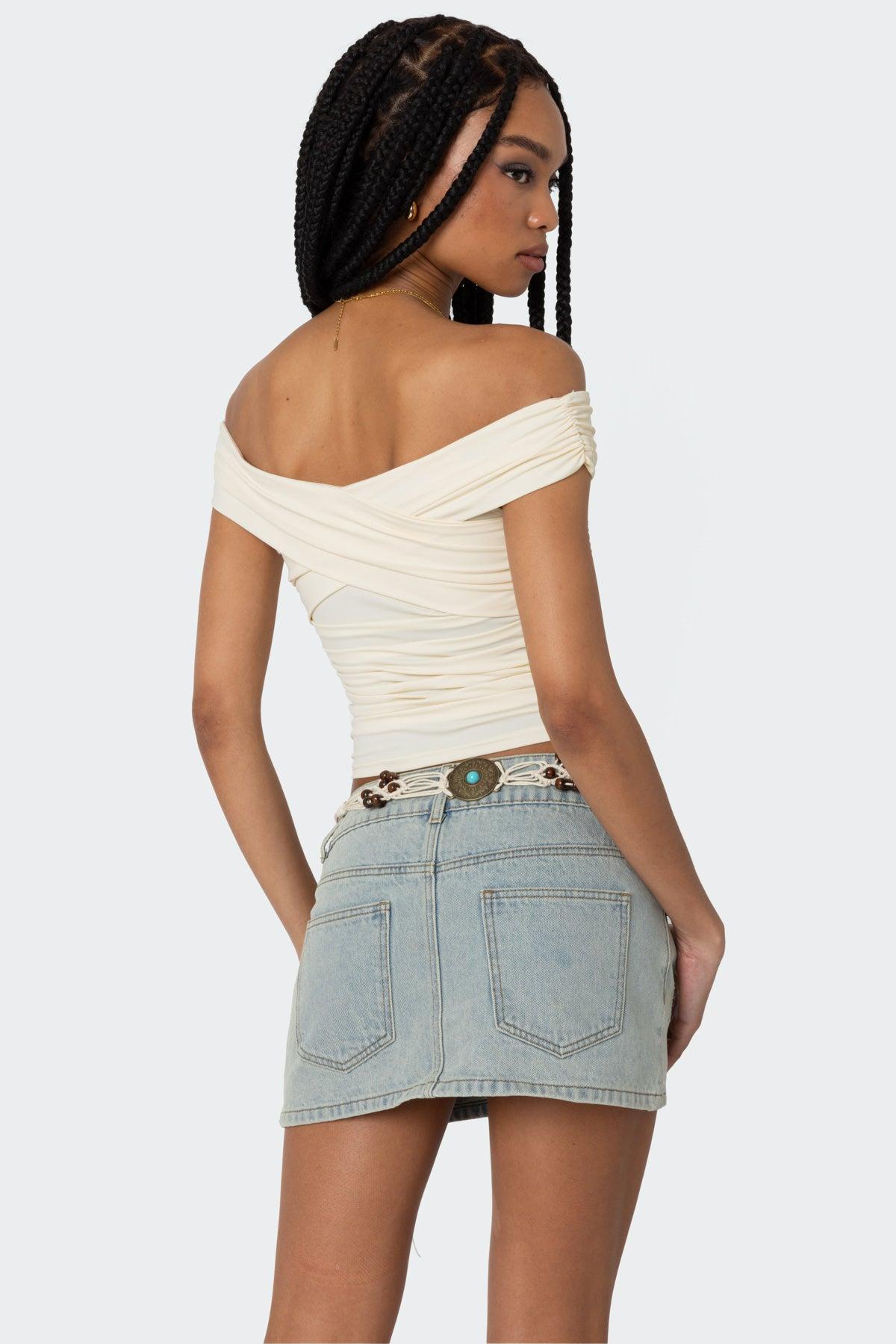 Crisscross Off Shoulder Top Product Image