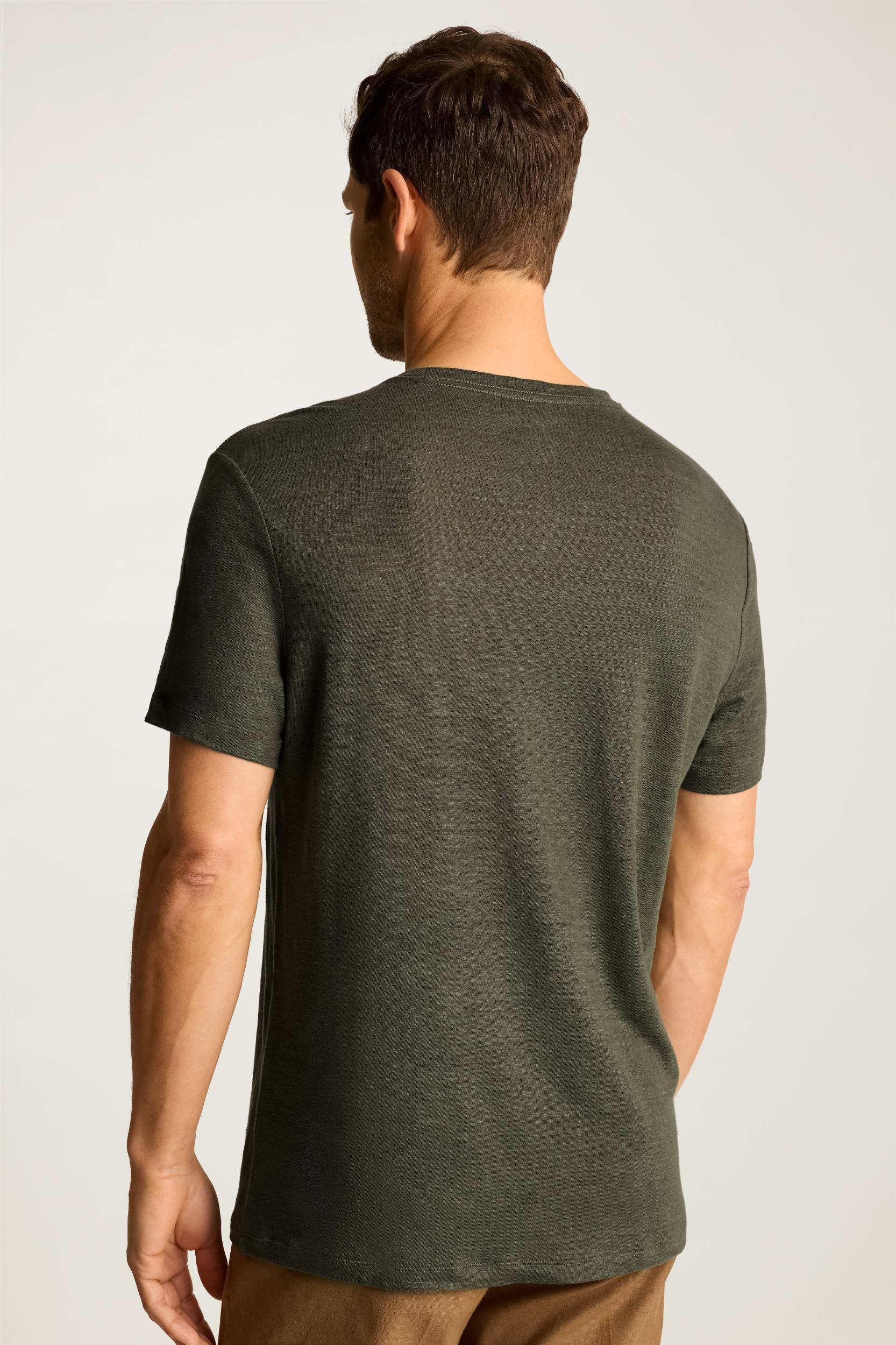Linen Crew Neck Tee Product Image
