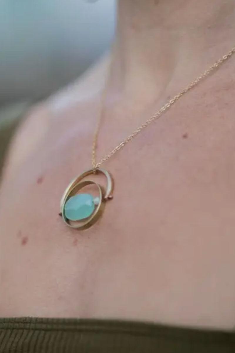 Aqua Chalcedony Necklace Product Image