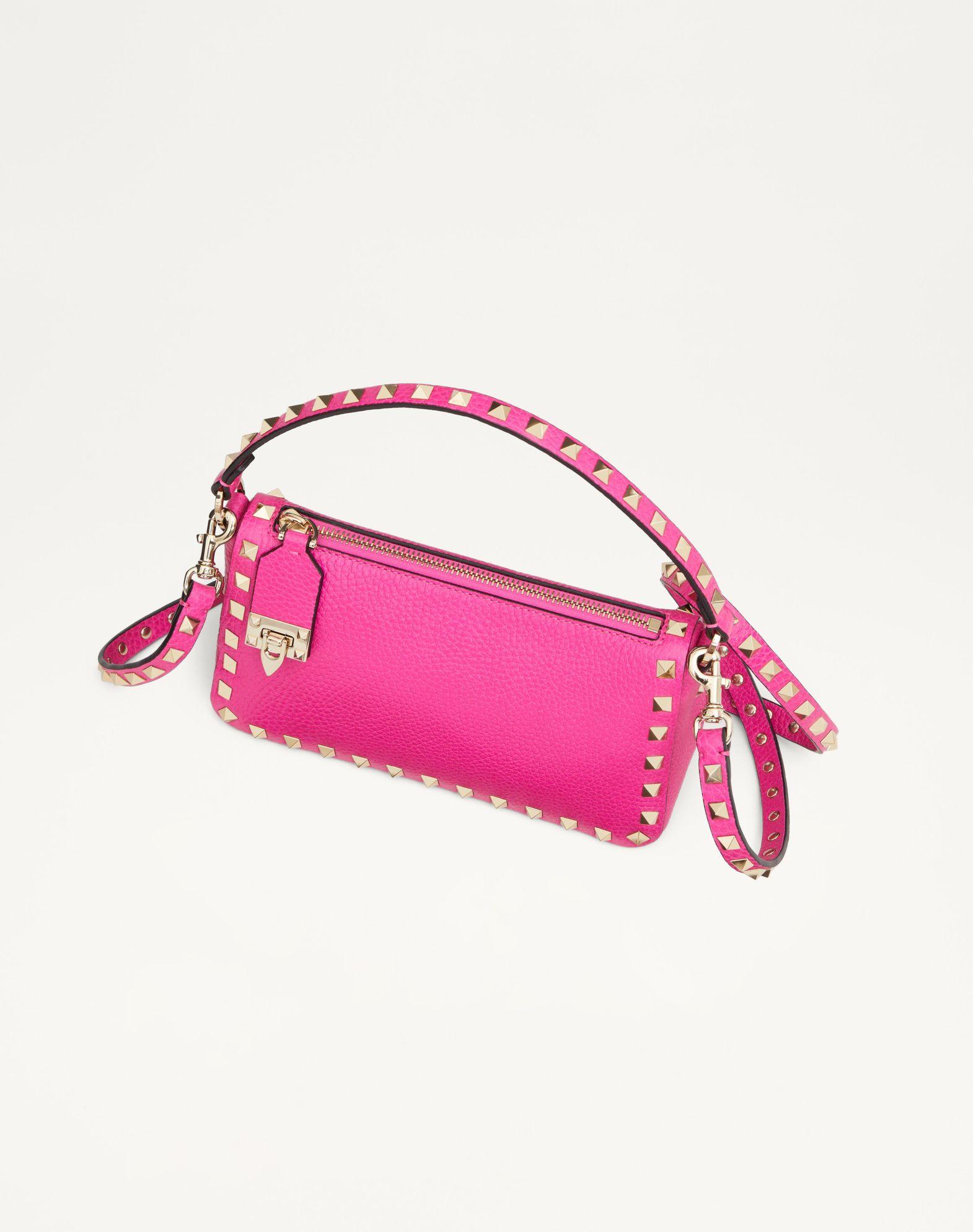 Small Rockstud Grainy Calfskin Crossbody Bag  Product Image