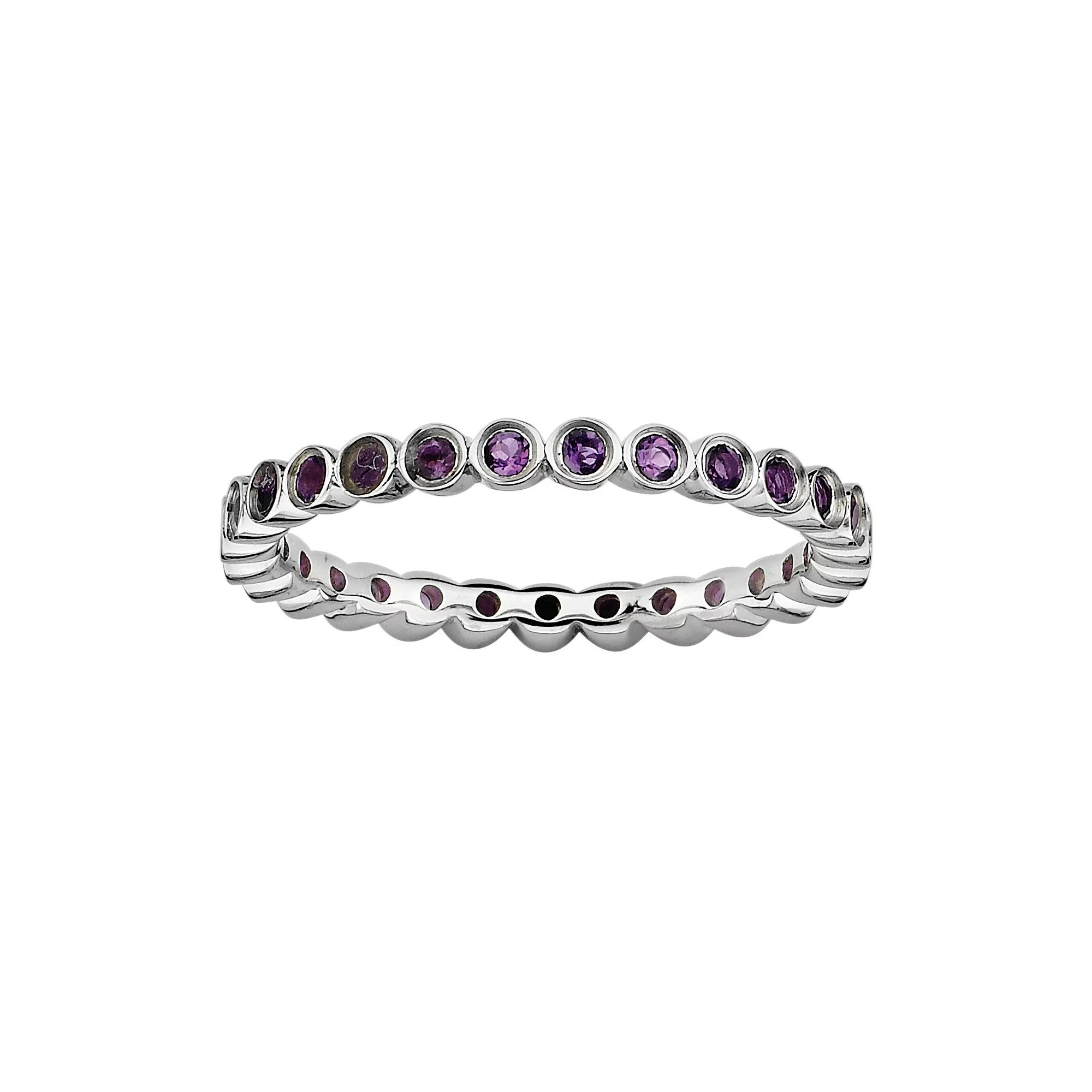 Stacks & Stones Sterling Silver Amethyst Stack Ring, Women's,  Product Image