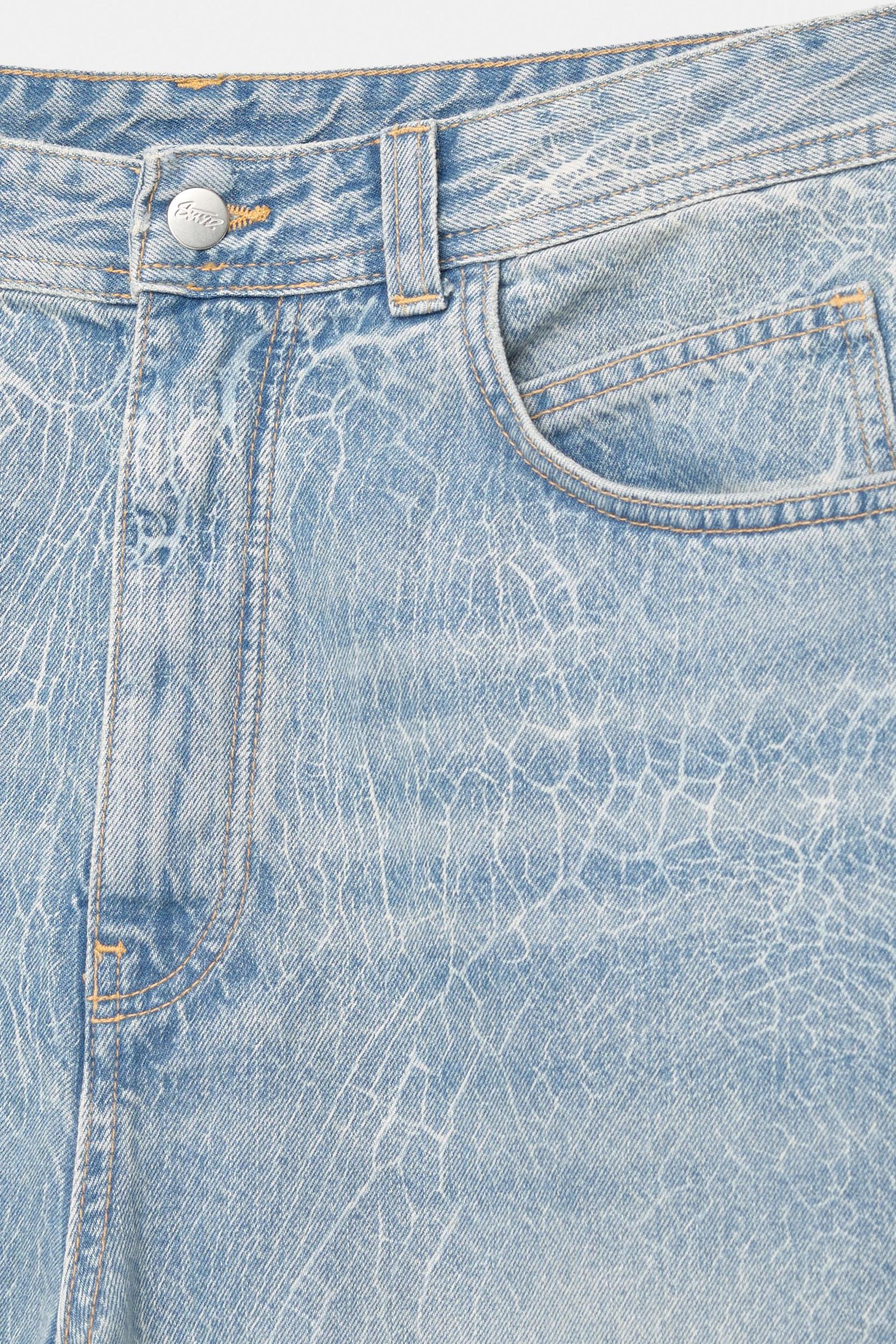 Faded denim skater Bermuda shorts Product Image