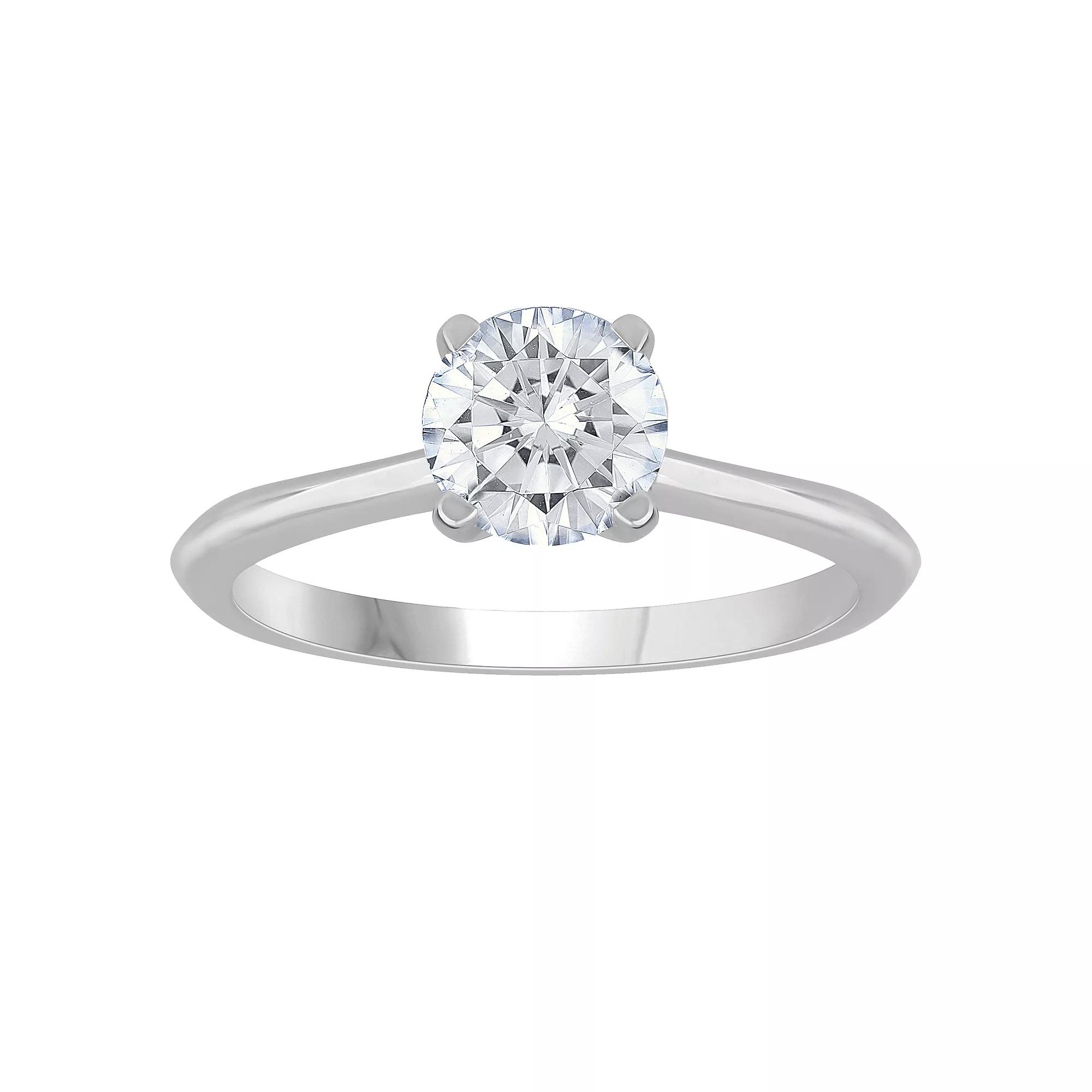 Diamond Medley 14k White Gold 2 Carat T.W. Lab-Grown Diamond Solitaire Ring, Women's, Size: 7, 14k Whgold Product Image