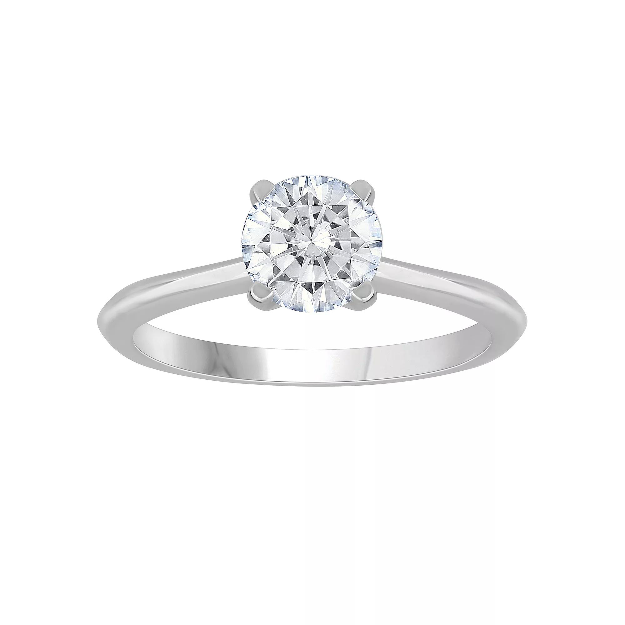 Diamond Medley 14k White Gold 2 Carat T.W. Lab-Grown Diamond Solitaire Ring, Women's, Size: 7, 14k Whgold Product Image