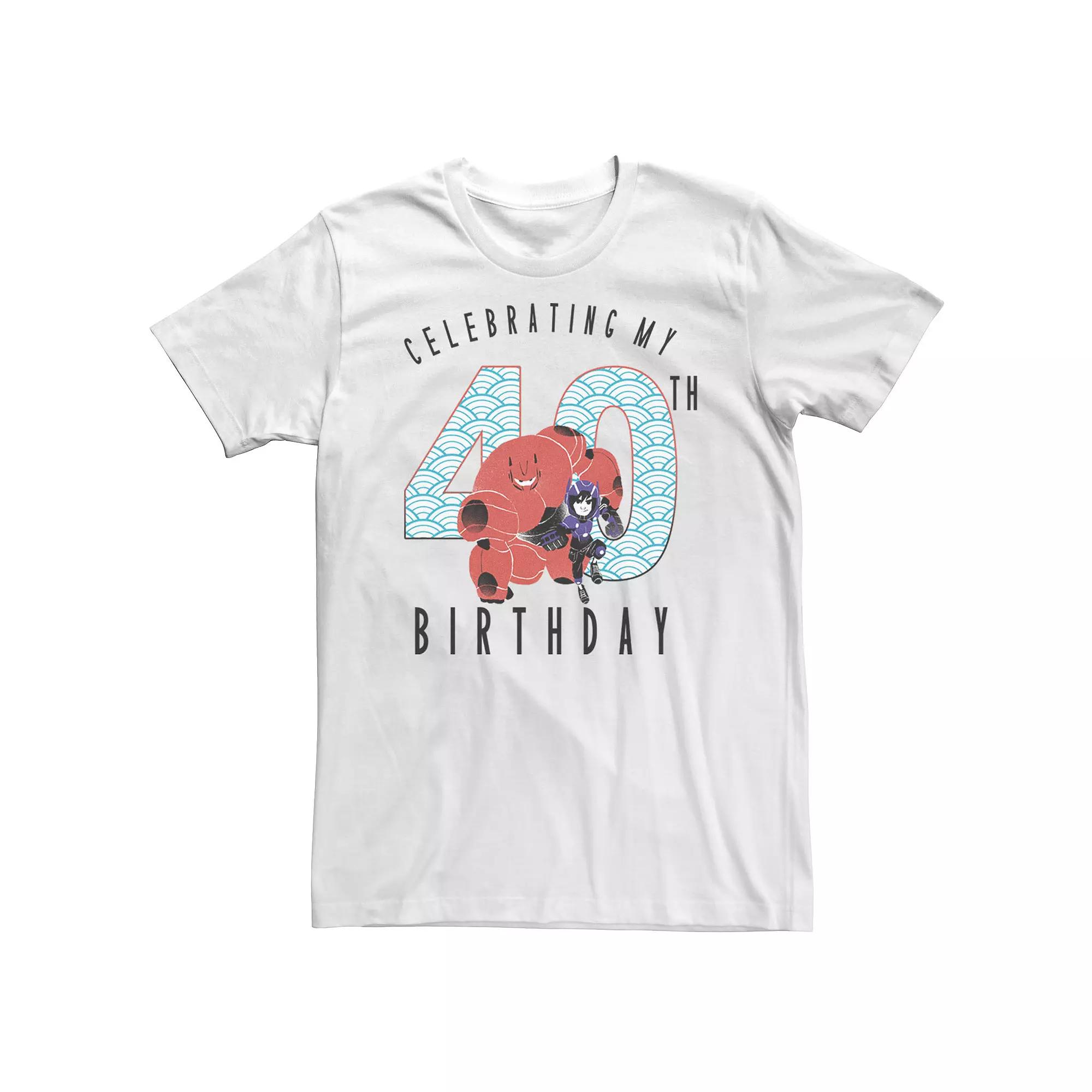 Big & Tall Disney Big Hero 6 Baymax Hiro 40th Birthday Tee, Men's,  Product Image