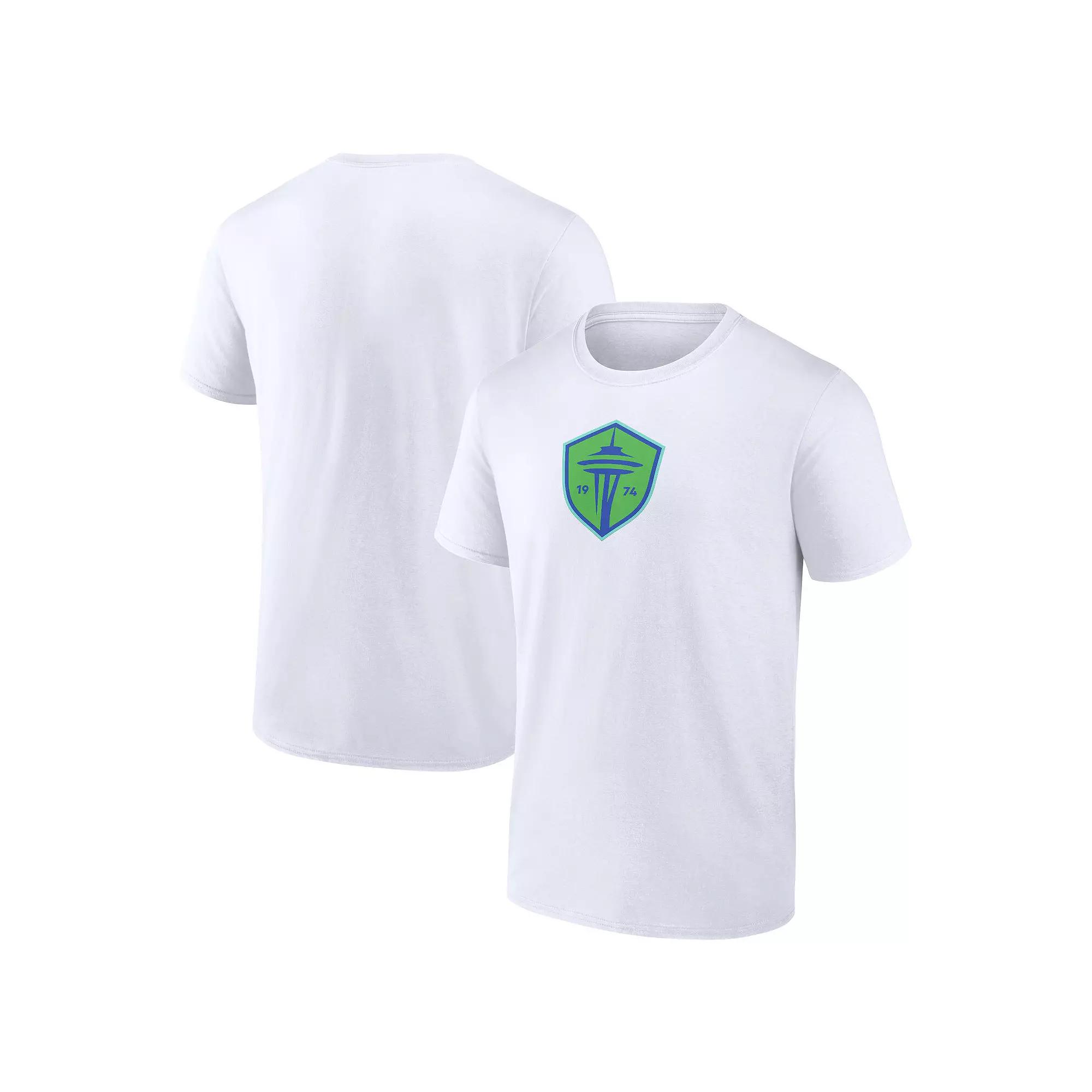 Men's Fanatics Branded  White Seattle Sounders FC  Primary Logo T-Shirt, Size: Large Product Image