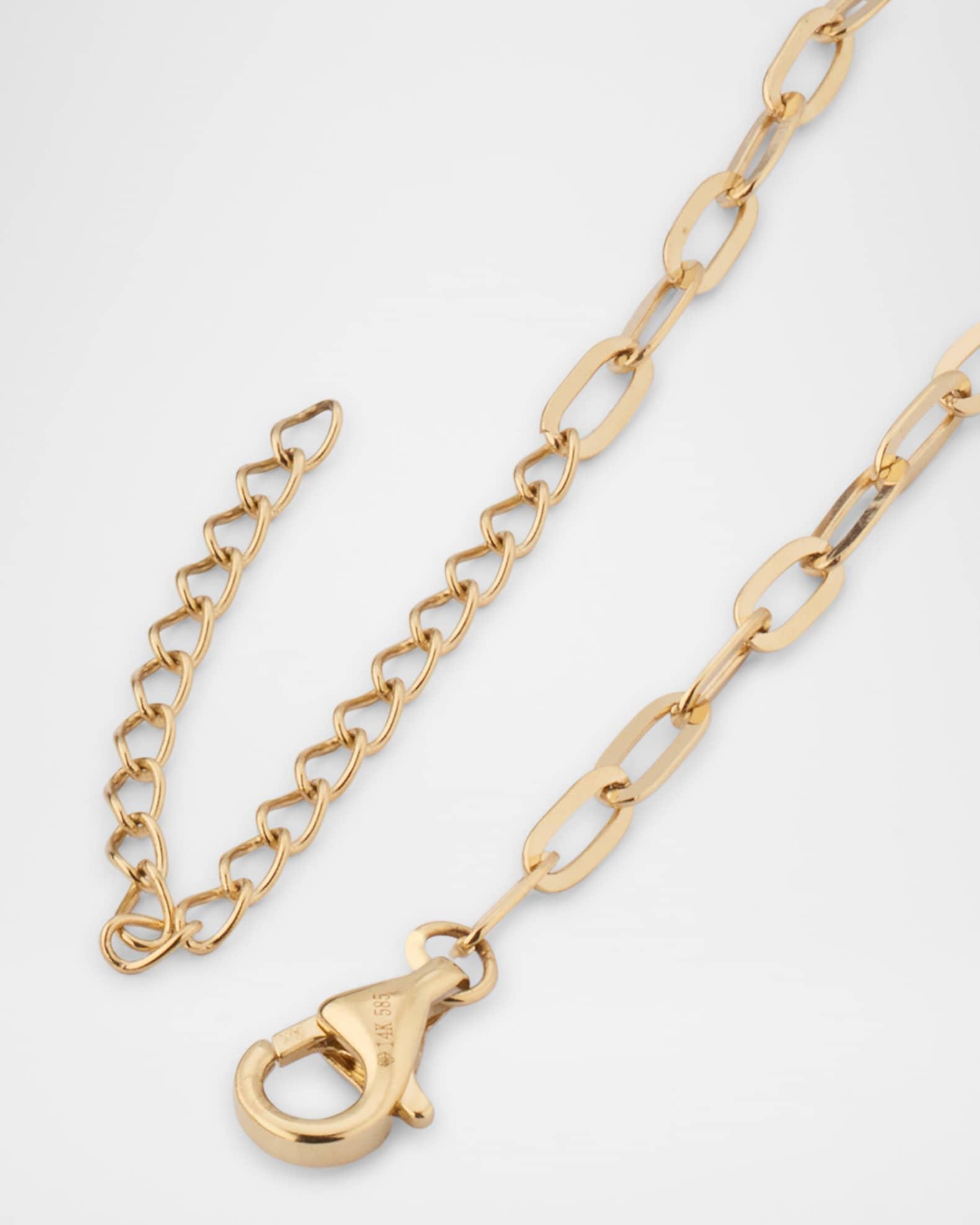 14K Yellow Gold Diamond Segment Necklace Product Image