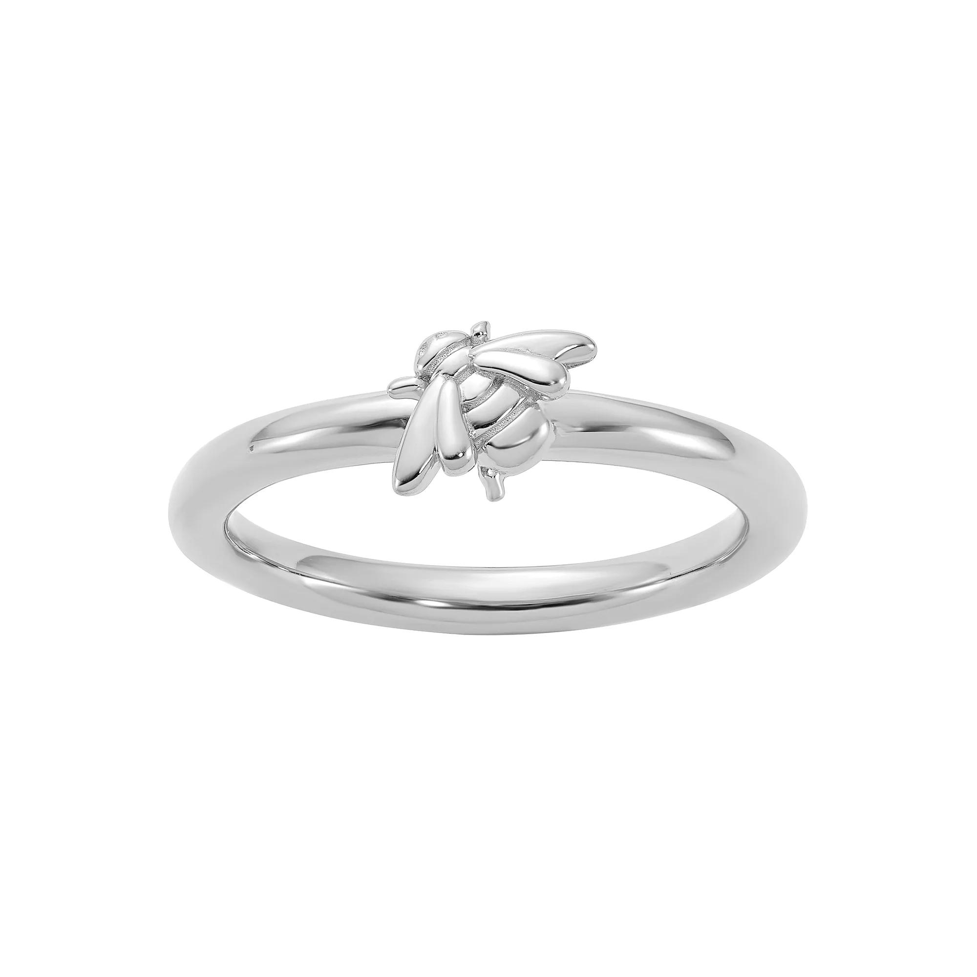 Stacks & Stones Sterling Silver Stackable Gold-Plated Bee Ring, Womens Product Image