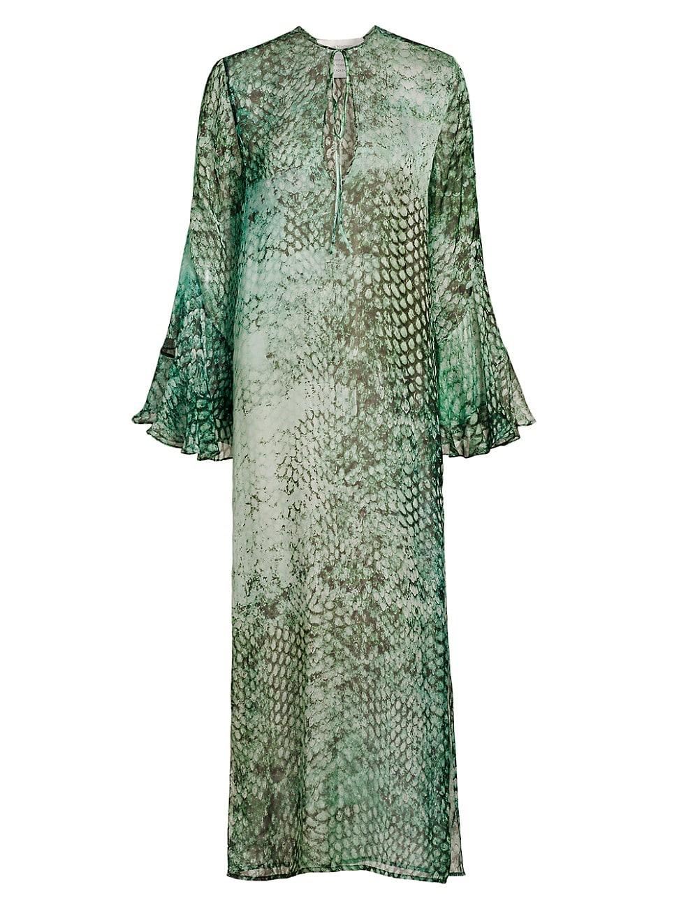 Womens Aries Silk Kaftan Dress Product Image