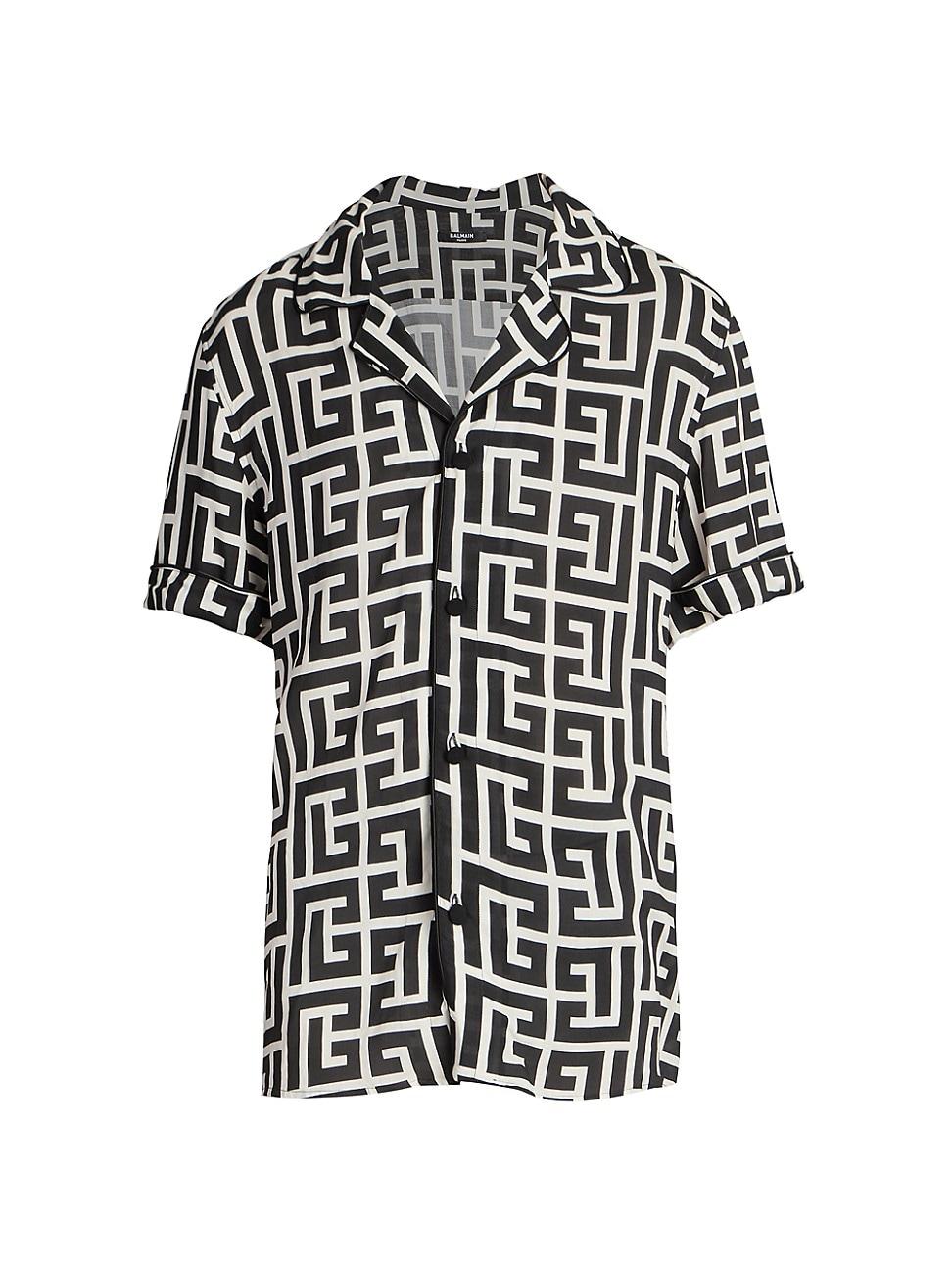 Mens Macromonogram Short-Sleeve Pajama Shirt Product Image