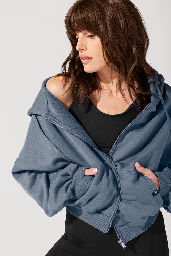 Zip Cloud Hoodie - Denim Blue Product Image