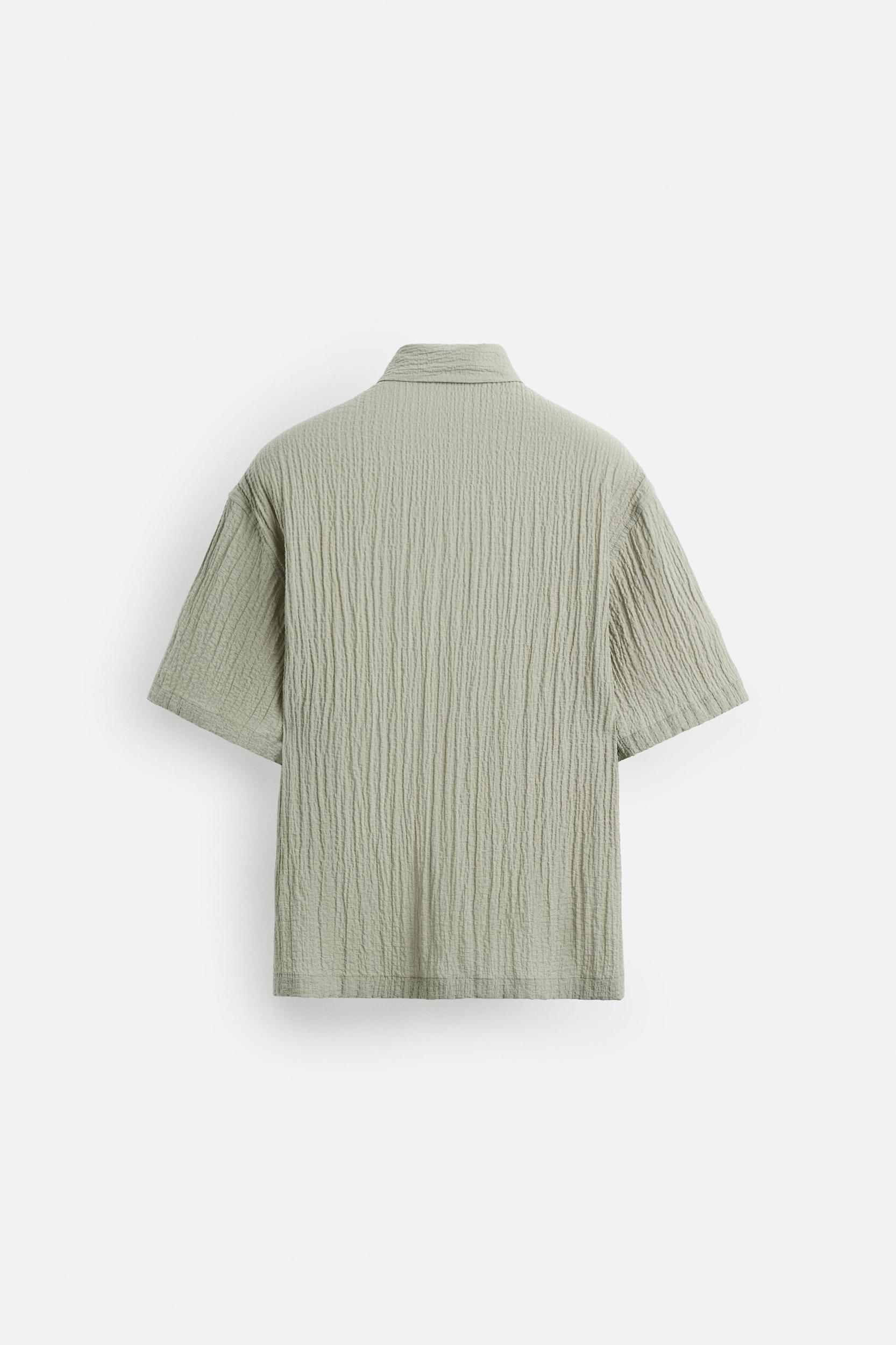 JACQUARD WRINKLE EFFECT SHIRT Product Image