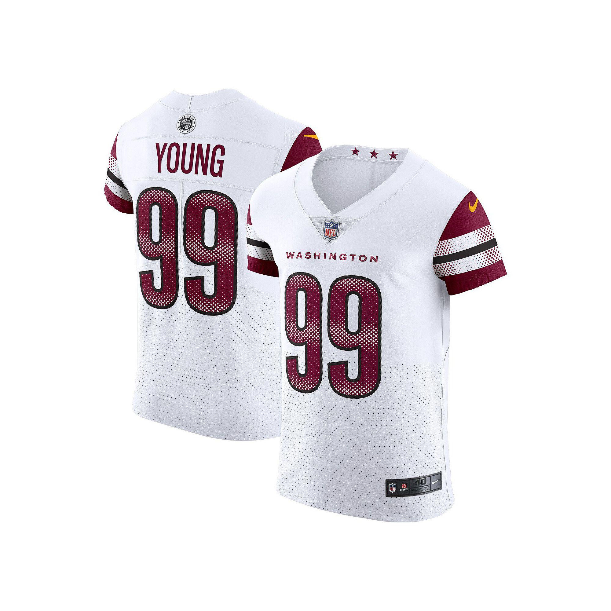 Men's Nike Chase Young White Washington Commanders Vapor Elite Jersey, Size: 56, Wft White Product Image