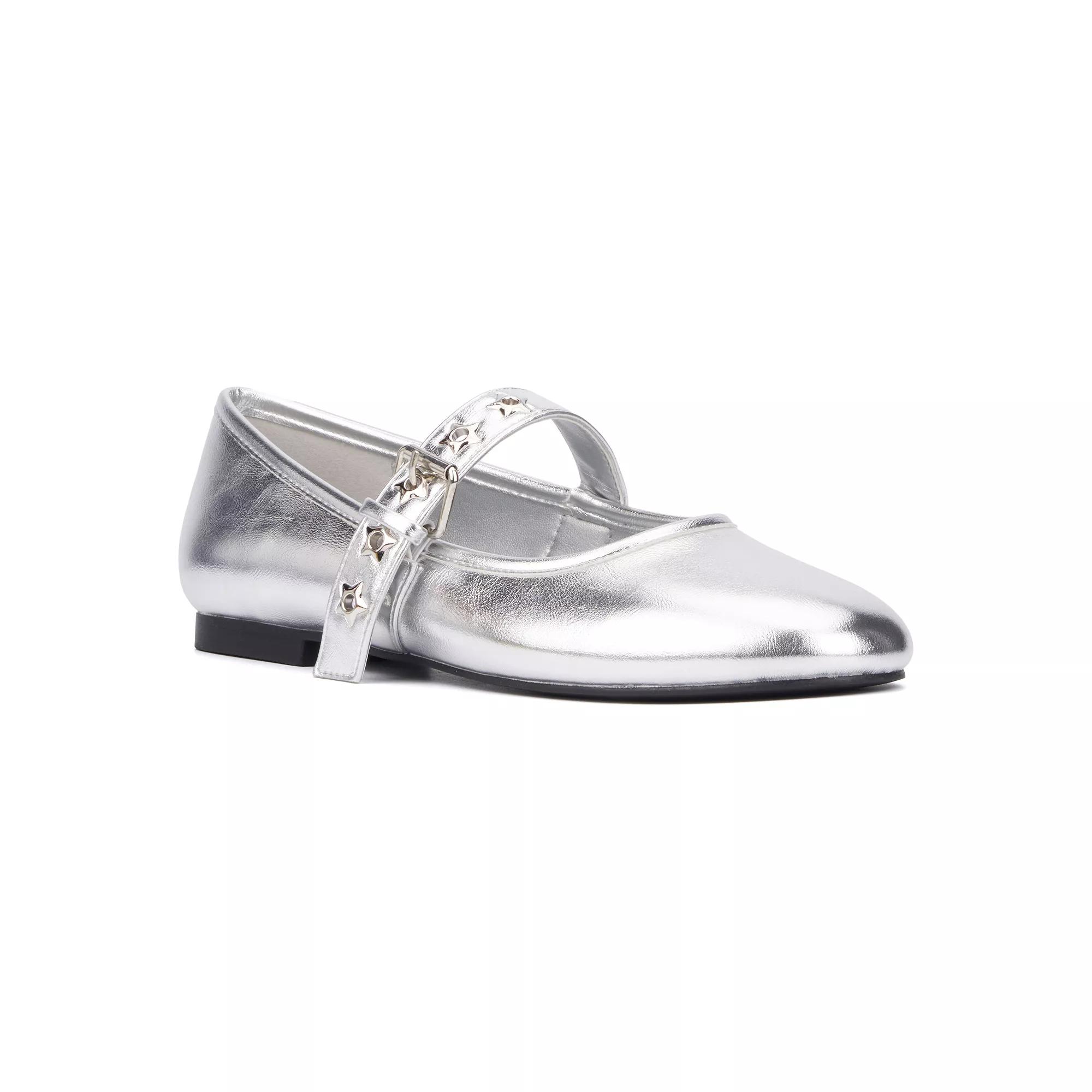 Olivia Miller Element Women's Maryjane Flats, Size: 9, Silver Product Image